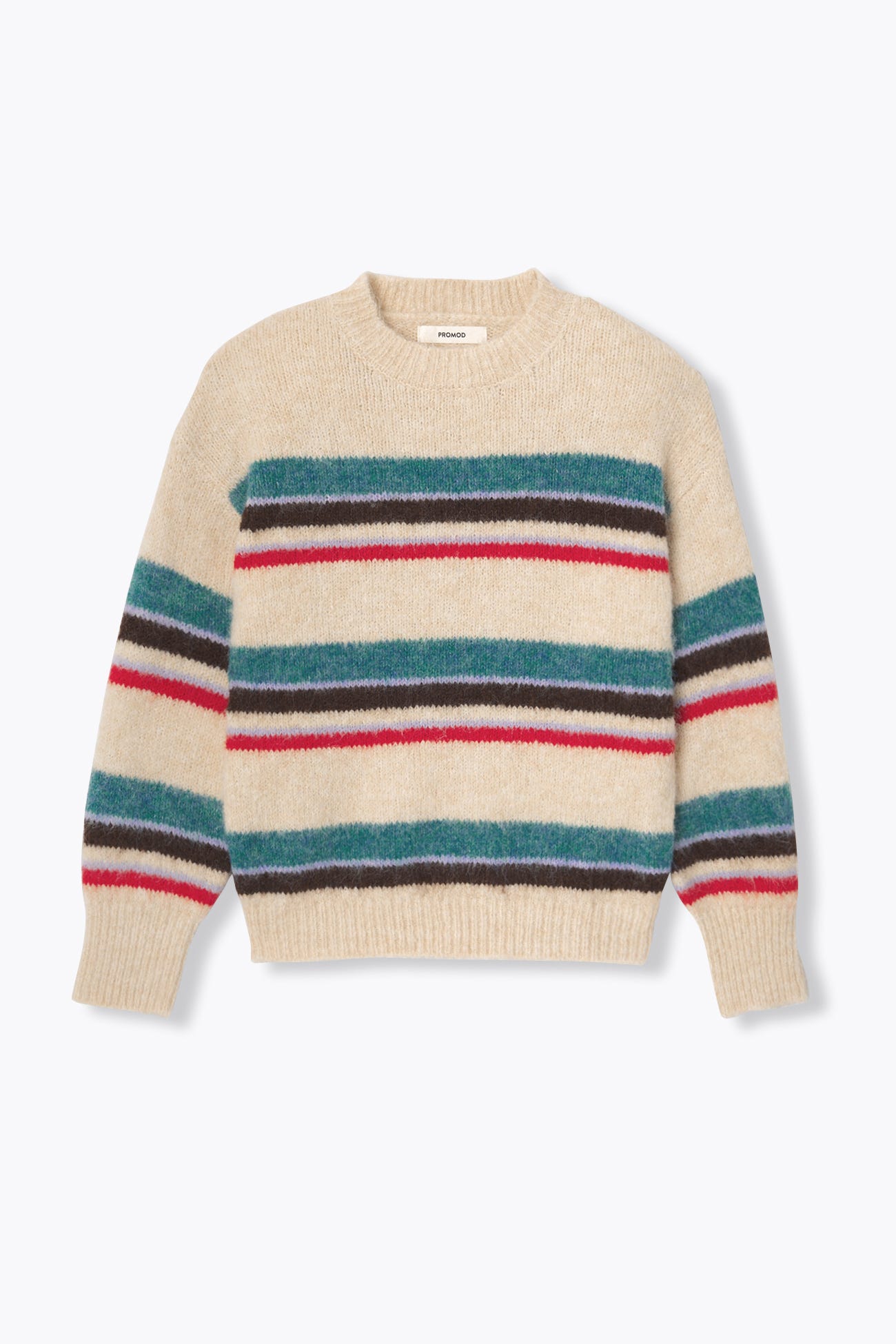 Pull rayé col rond Femme