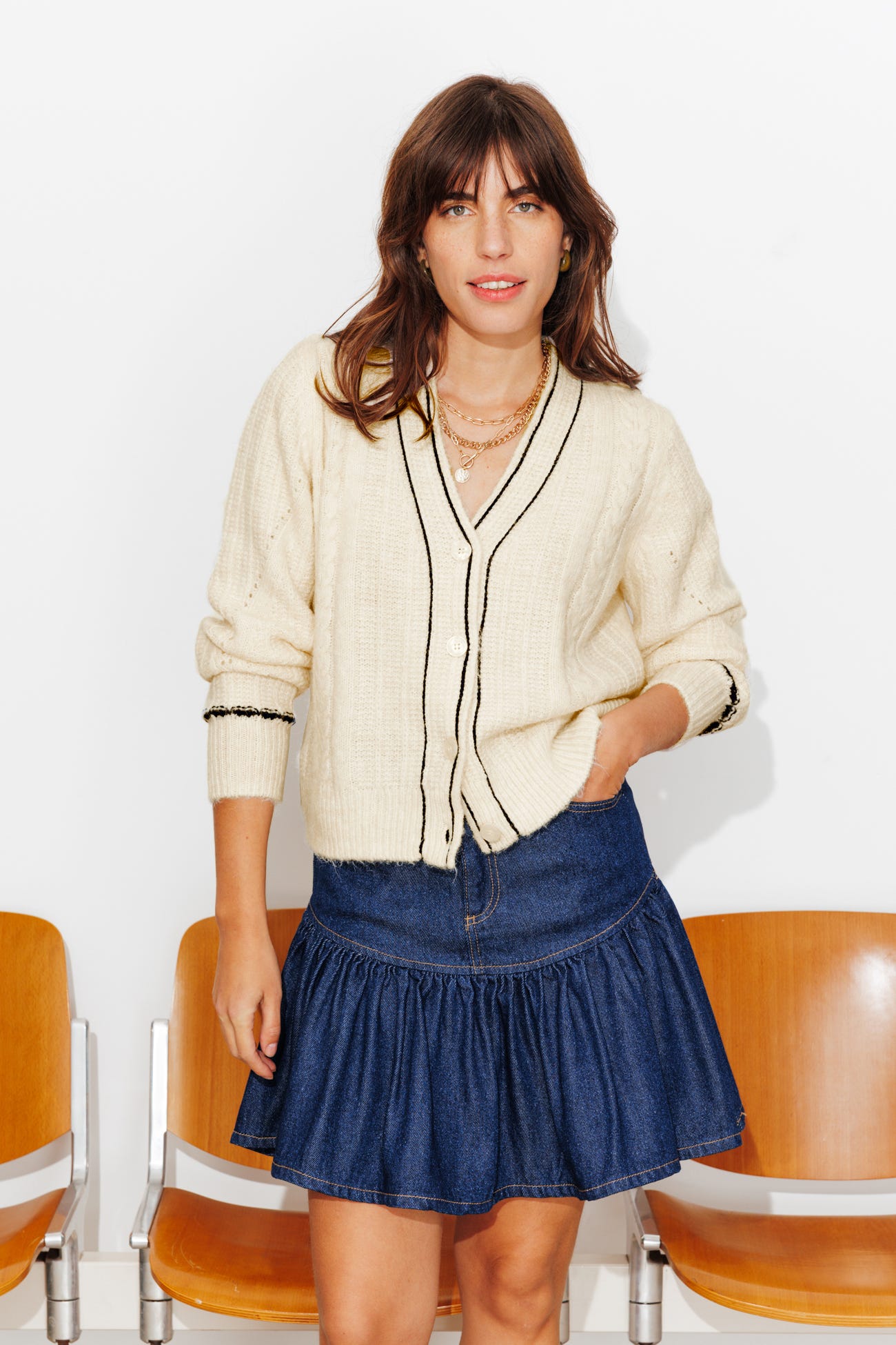 Cardigan torsadé Femme