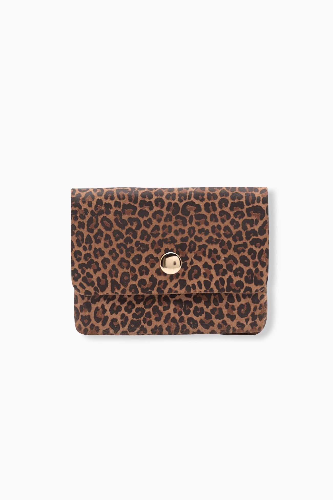 Leopard leather purse