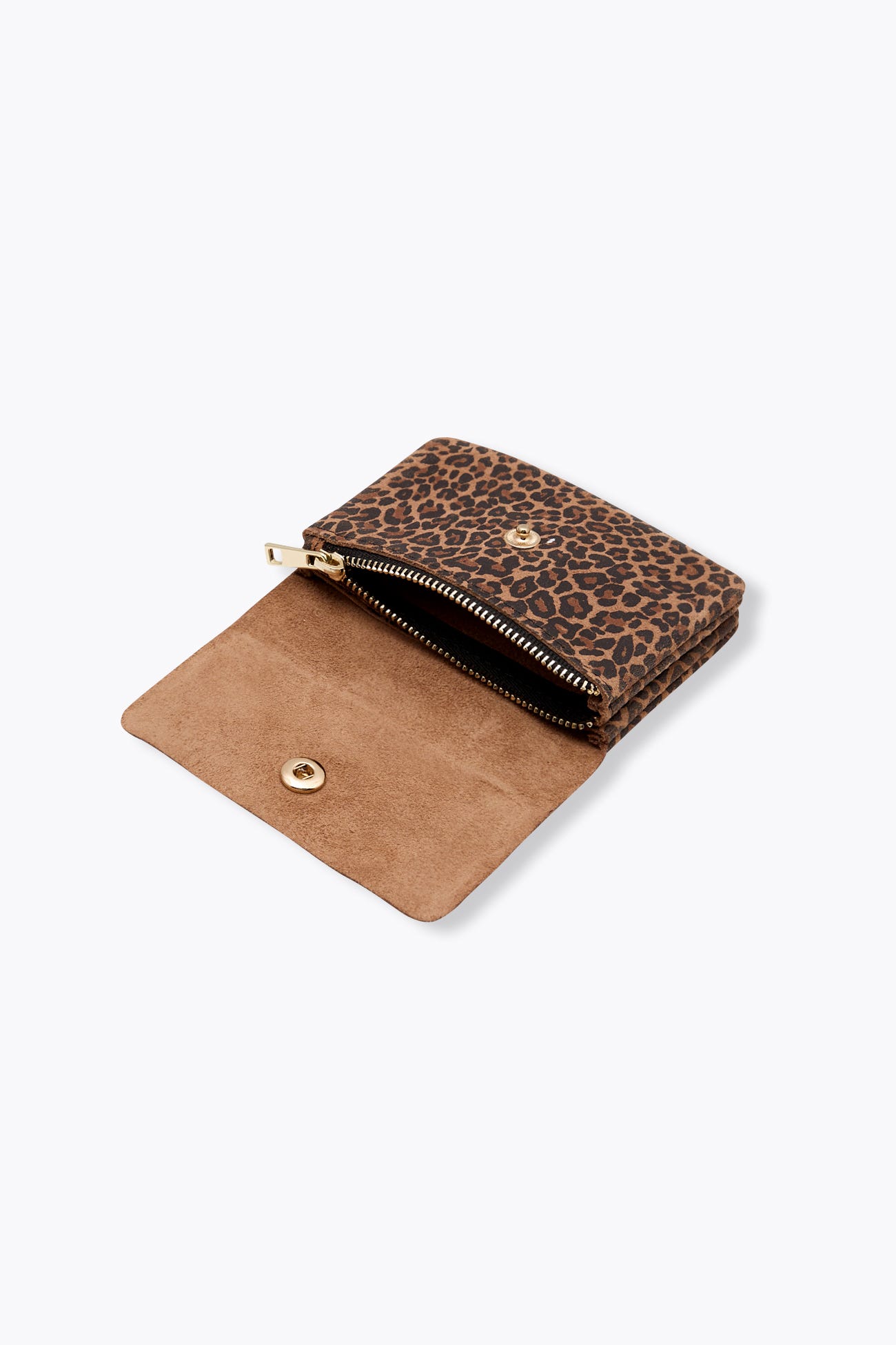 Leopard leather purse