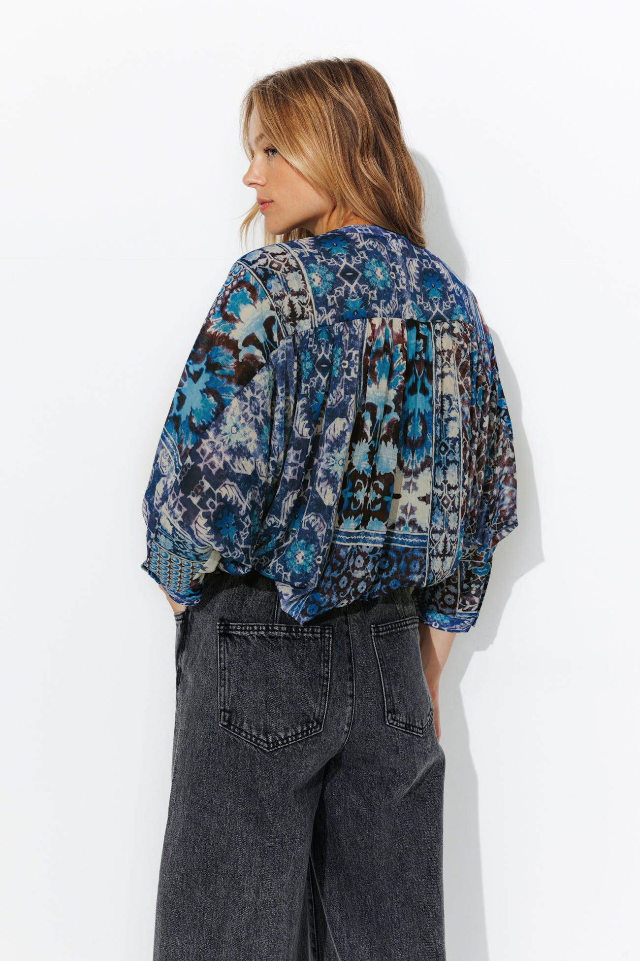 Patterned voile shirt
