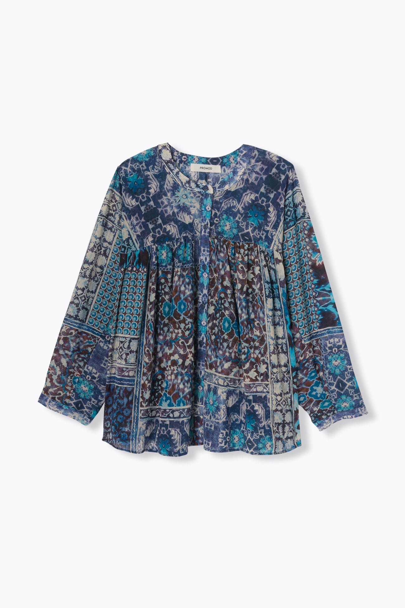 Patterned voile shirt