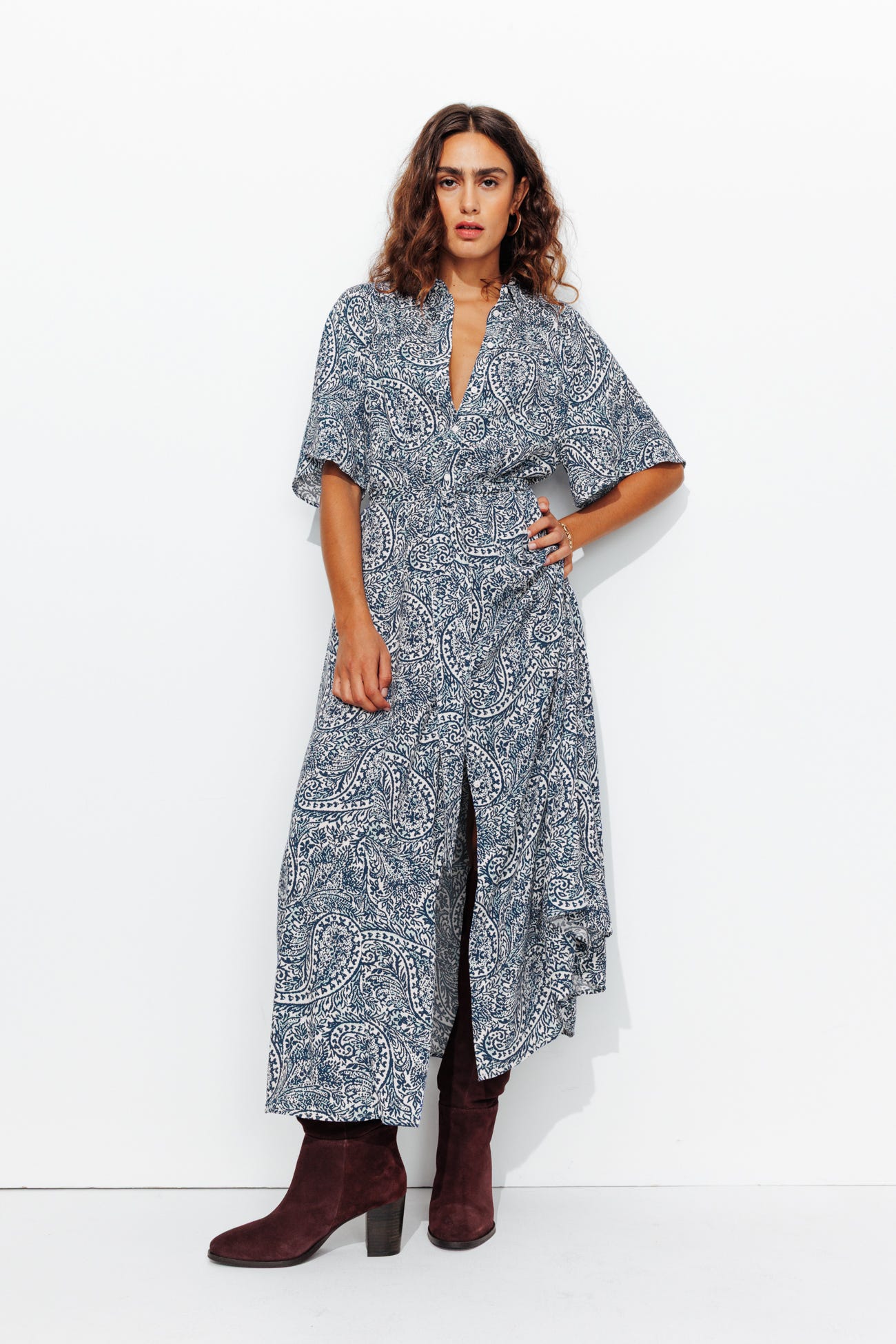 Robe-chemise imprimée Femme