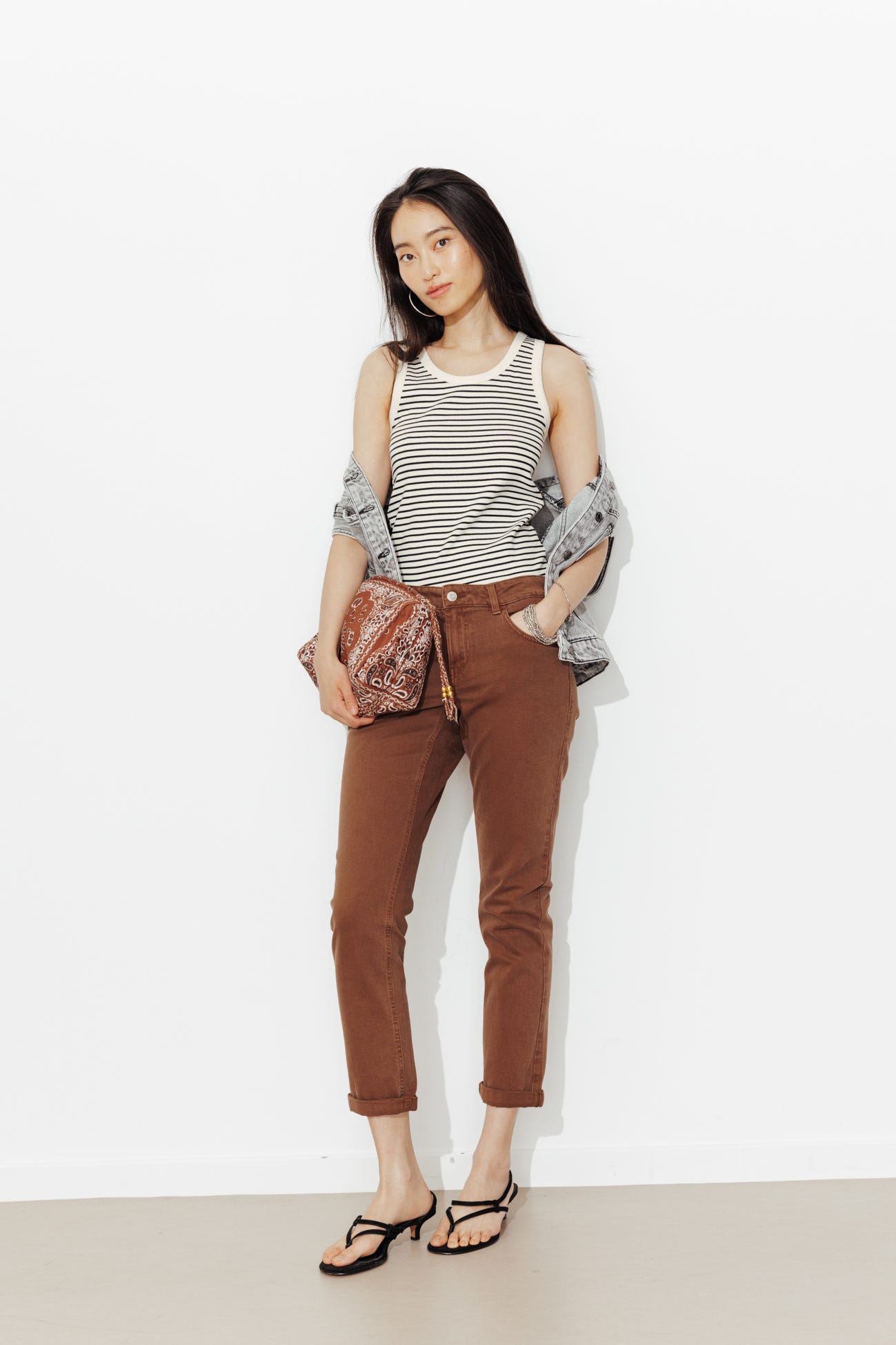 Débardeur marinière côtelé