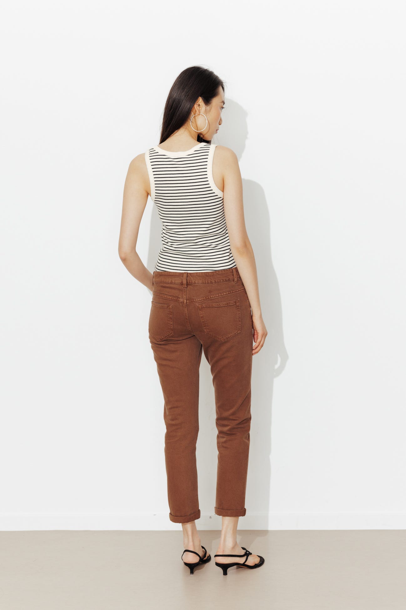 Débardeur marinière côtelé