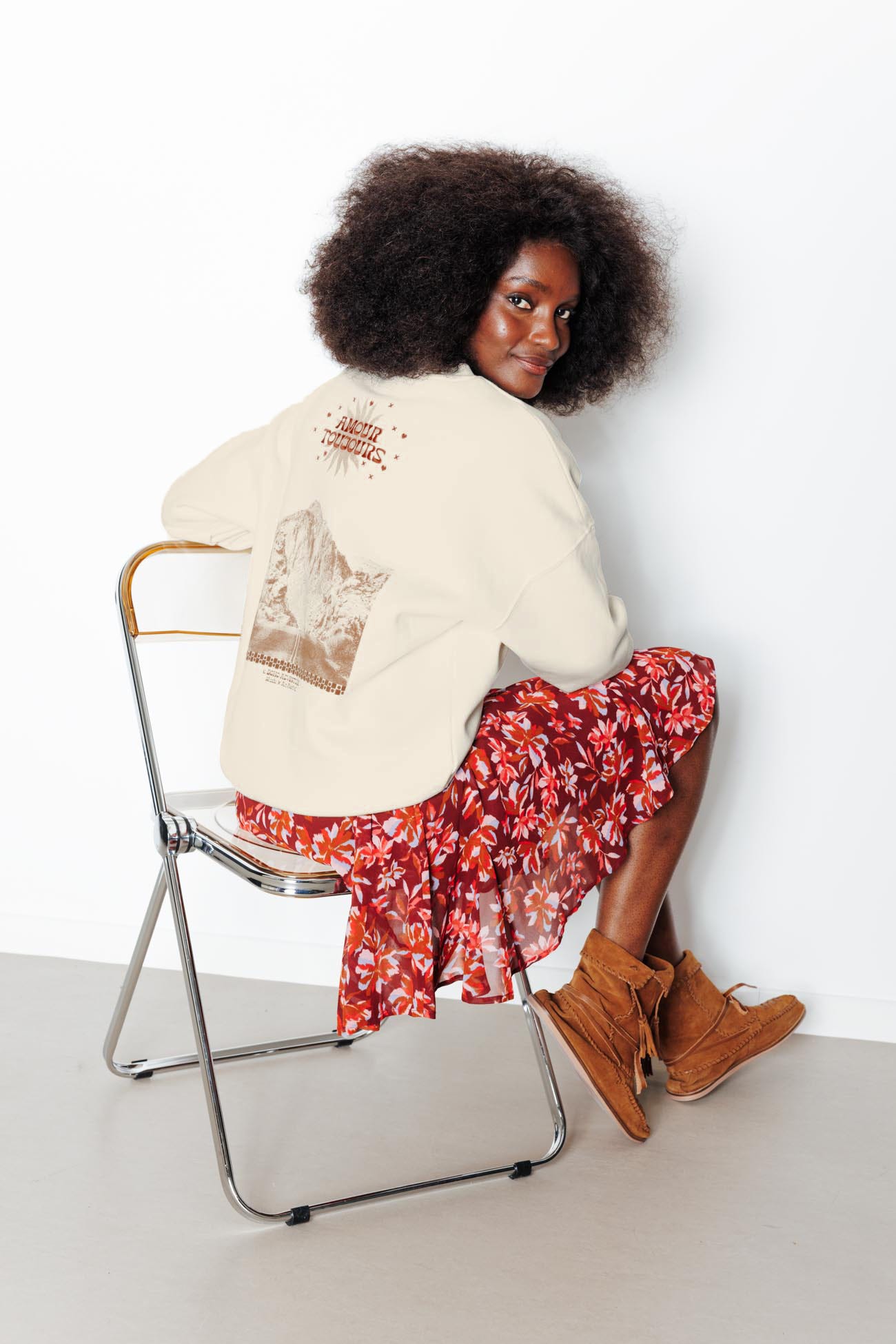 Besticktes Oversize-Sweatshirt