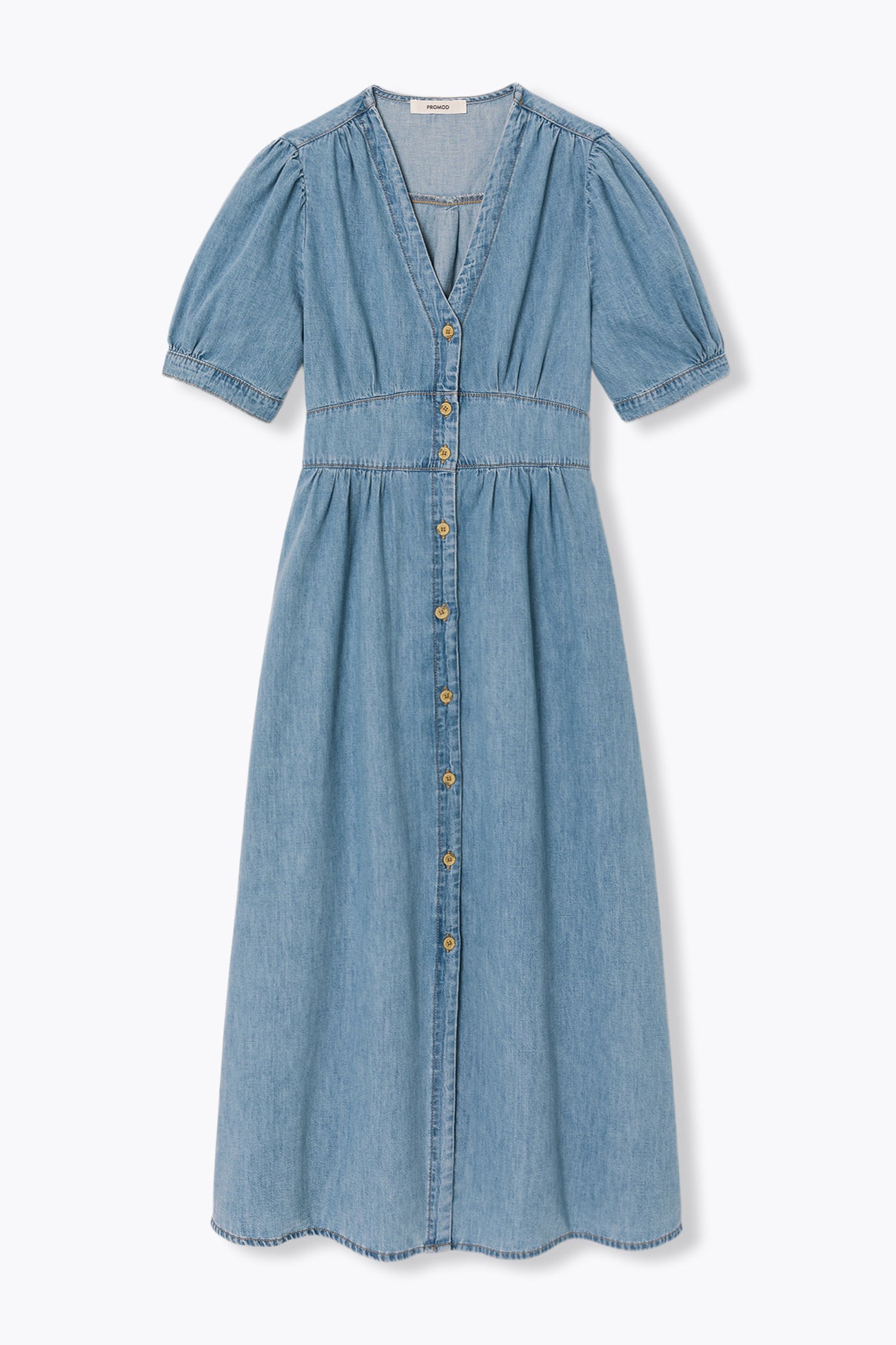 Long denim dress - Light denim