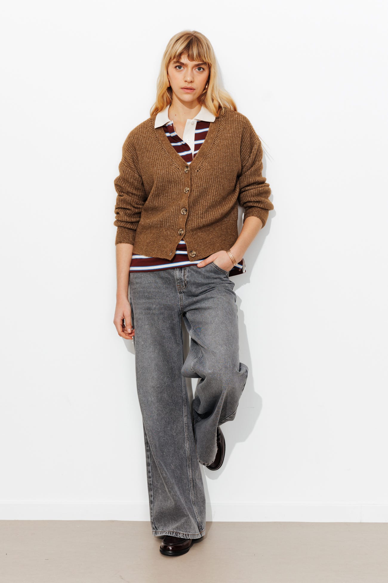 Pullover-Cardigan fronte/retro