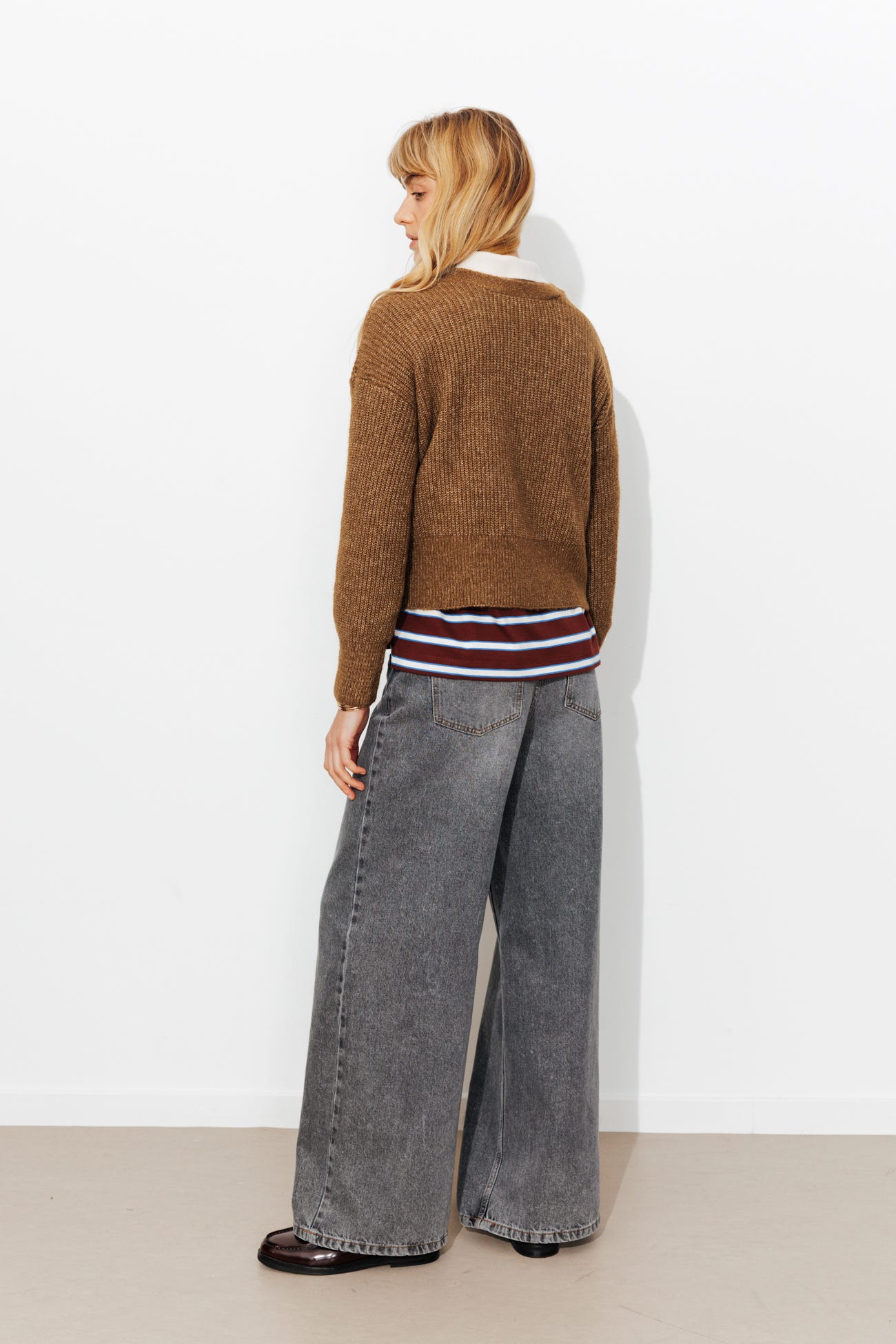 Pullover-Cardigan fronte/retro