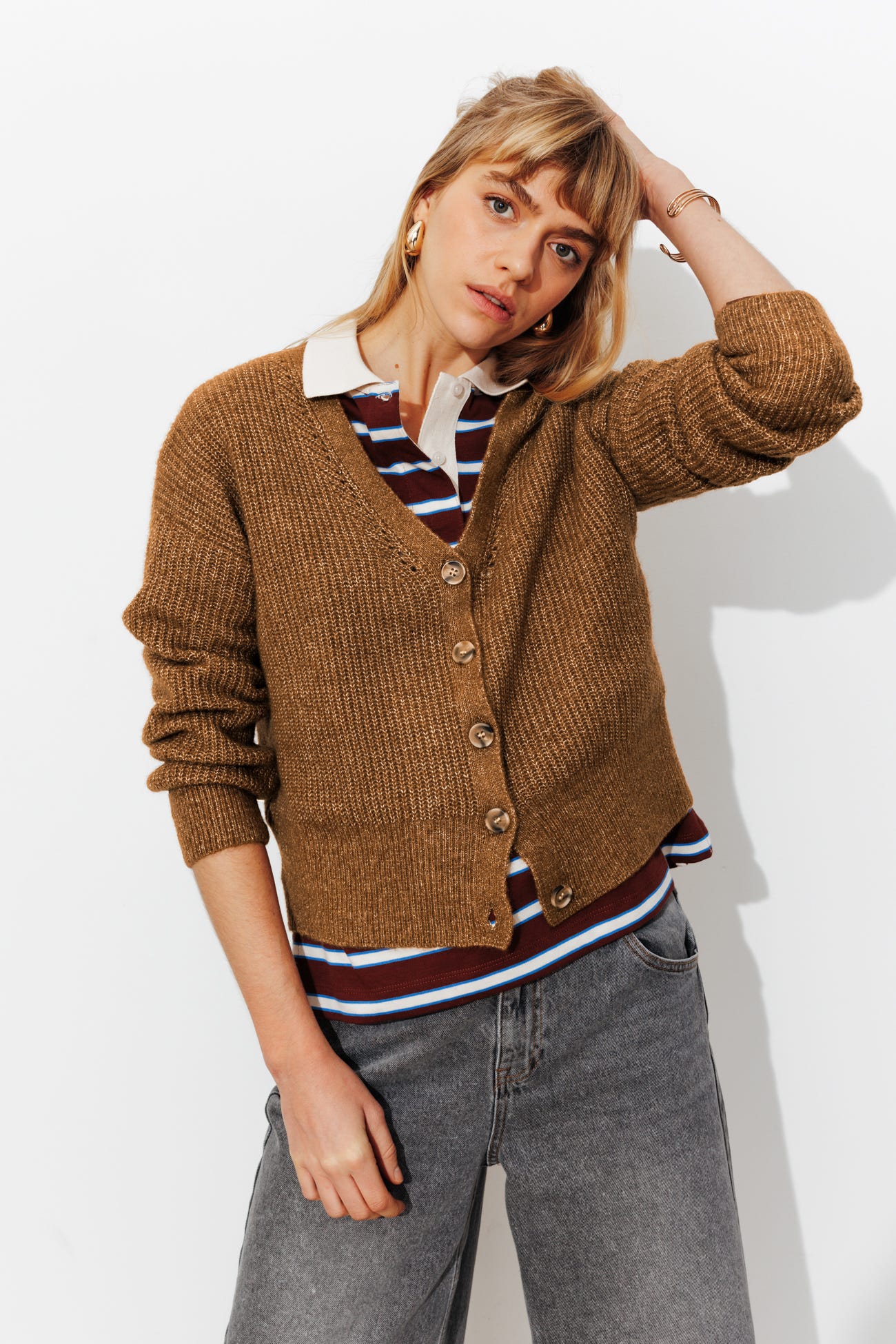 Pullover-Cardigan fronte/retro