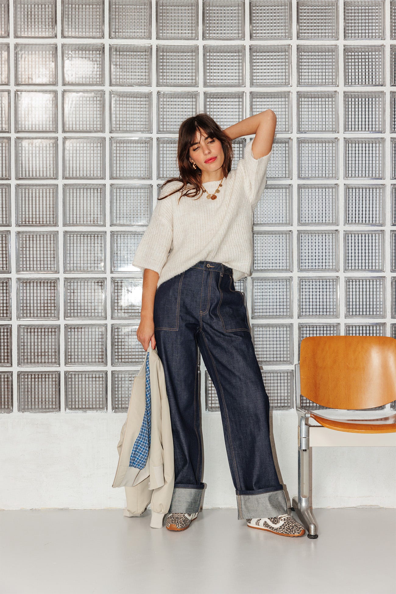 Maglia a coste maniche corte