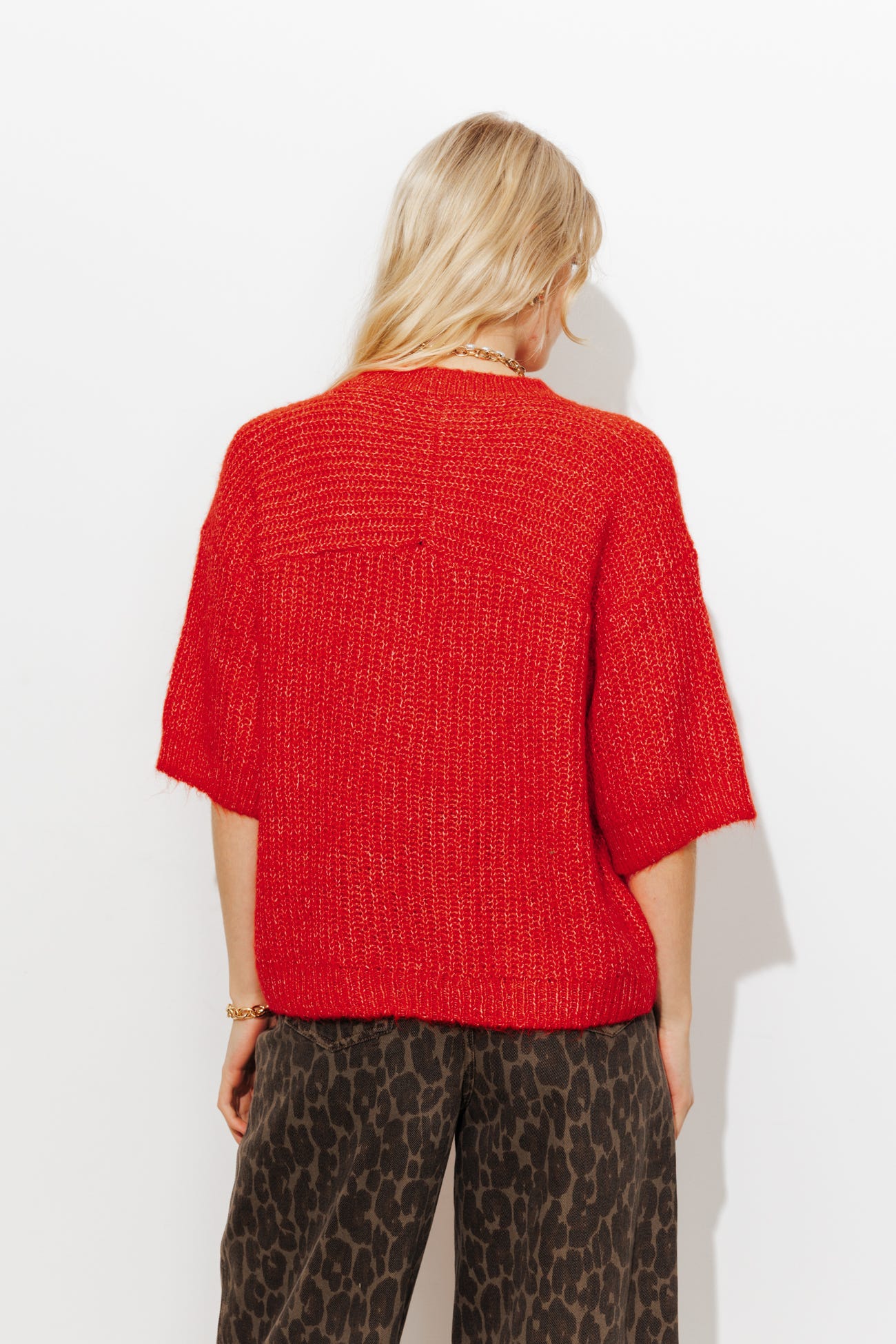 Maglia a coste maniche corte