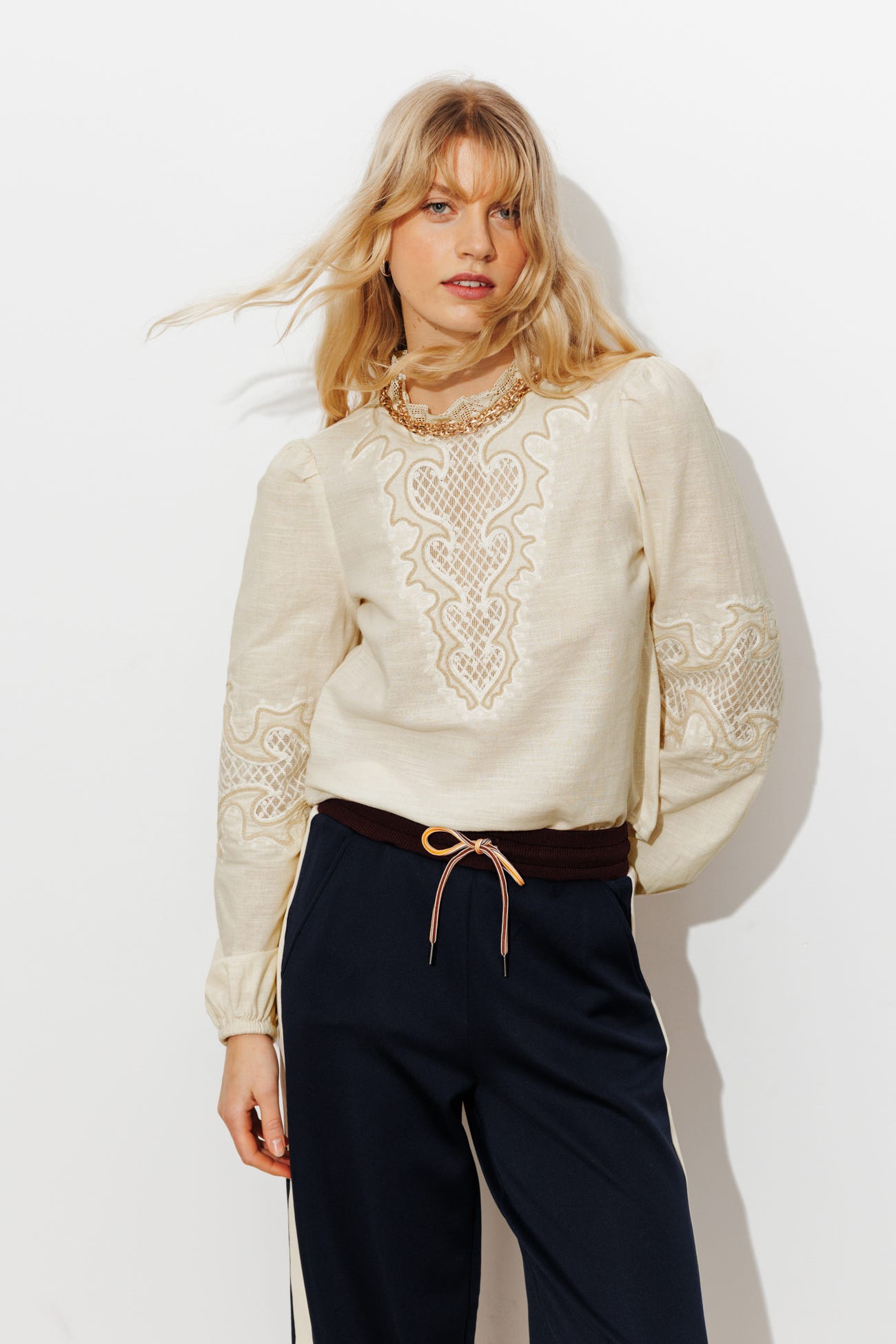 Romantic embroidered blouse