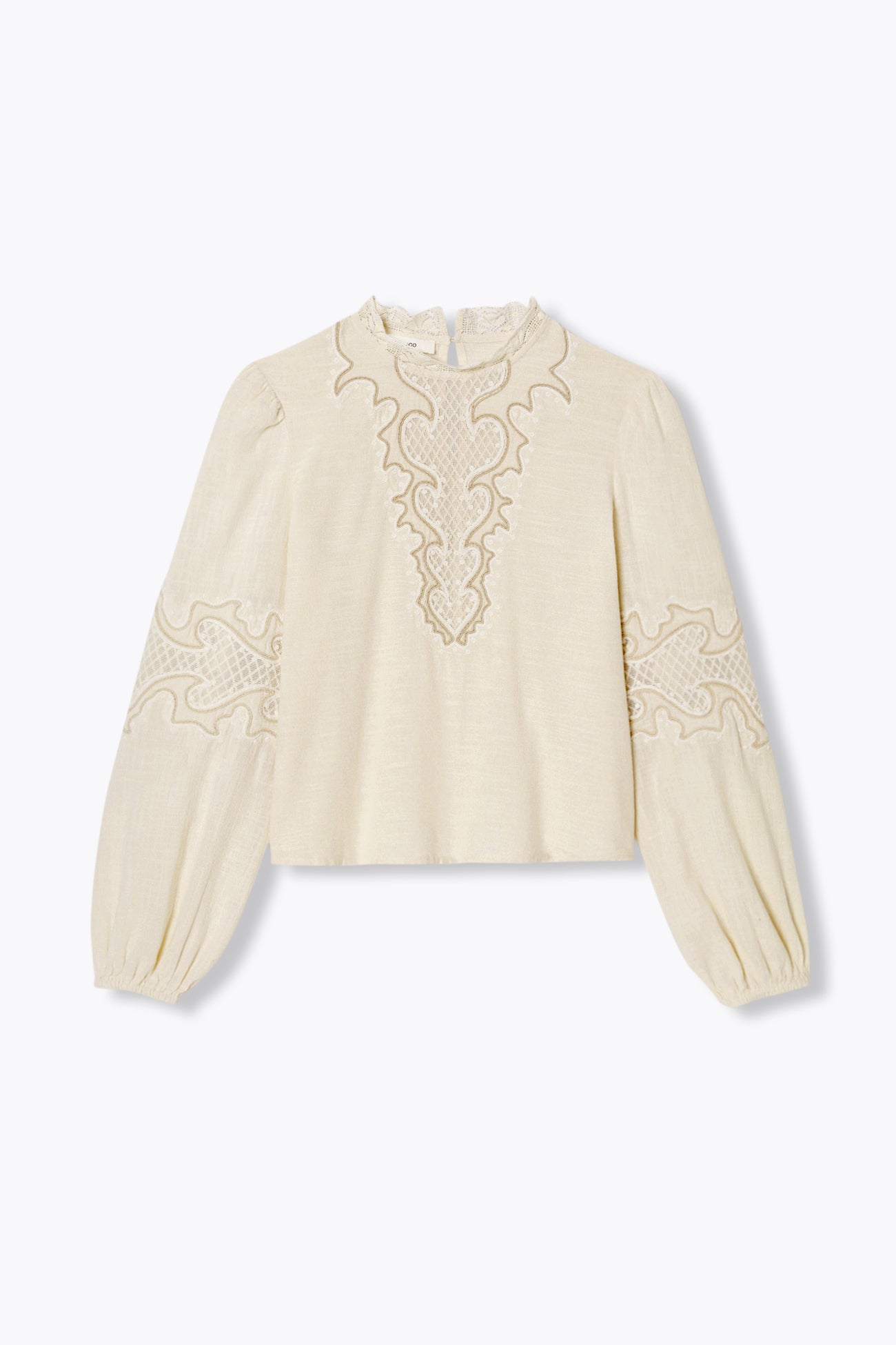 Romantic embroidered blouse - Ecru