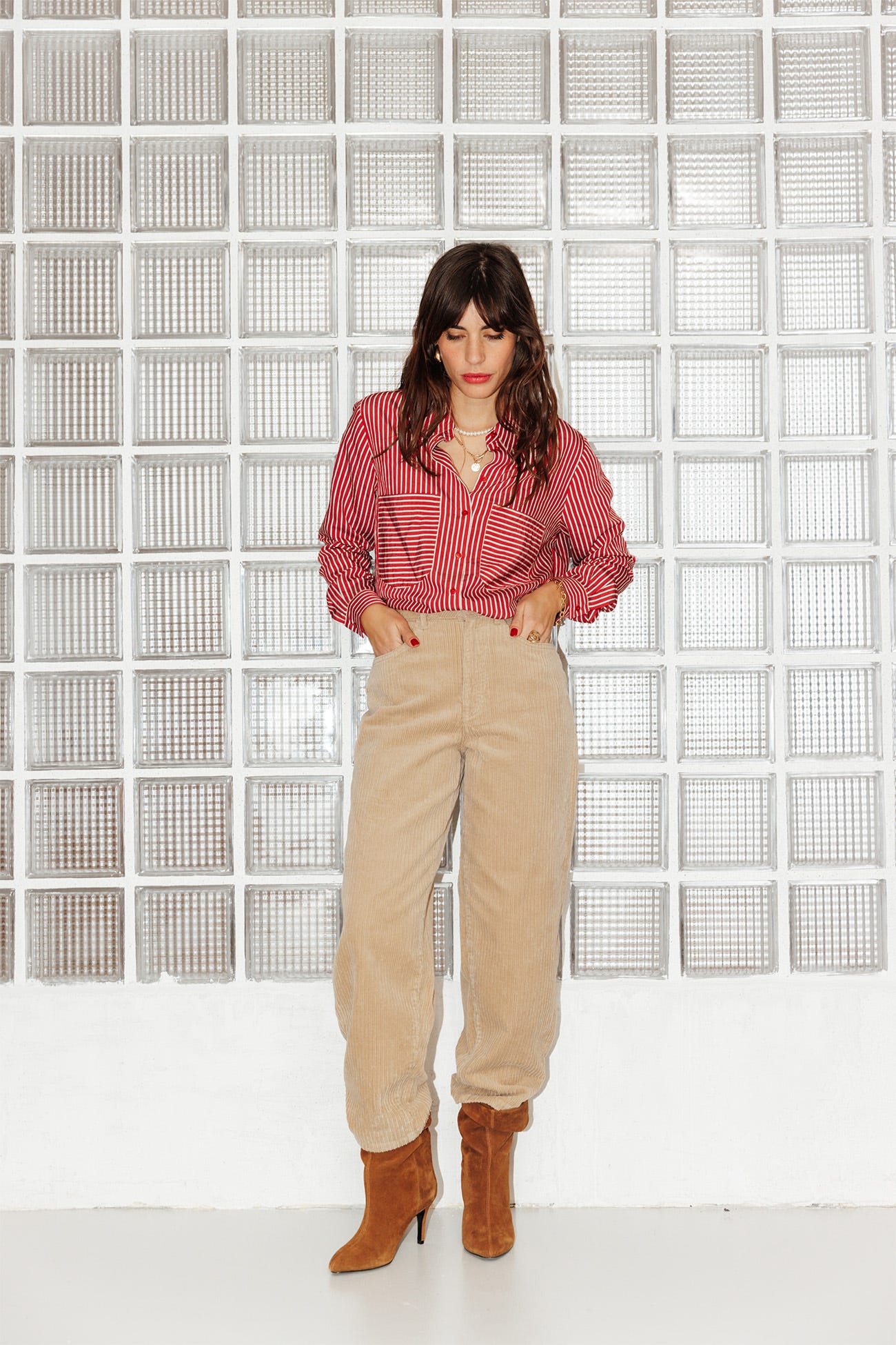 Oversized striped shirt