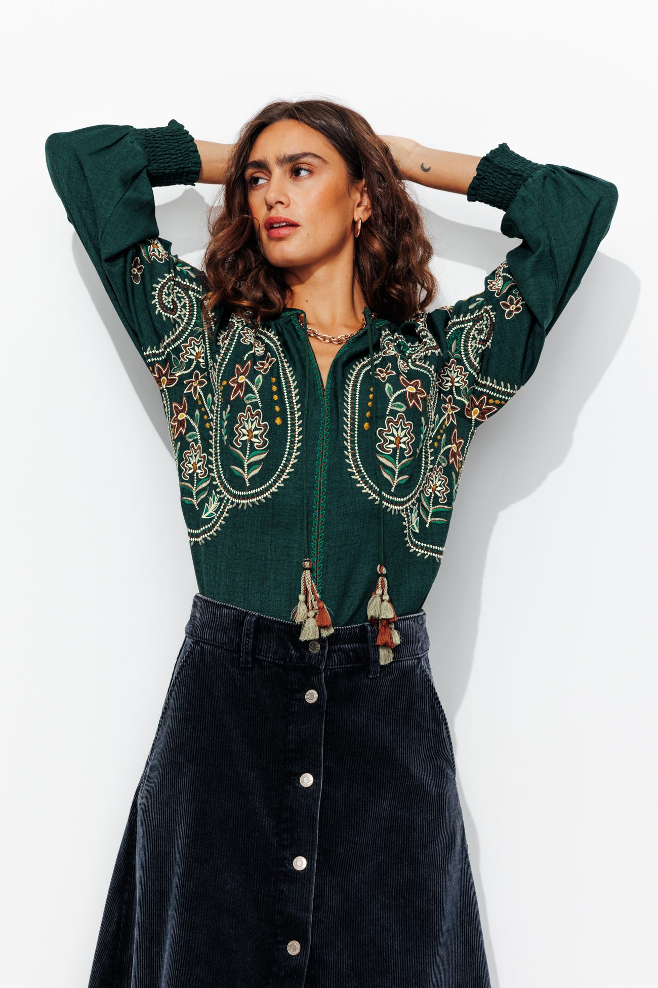 Blouse brodée Femme