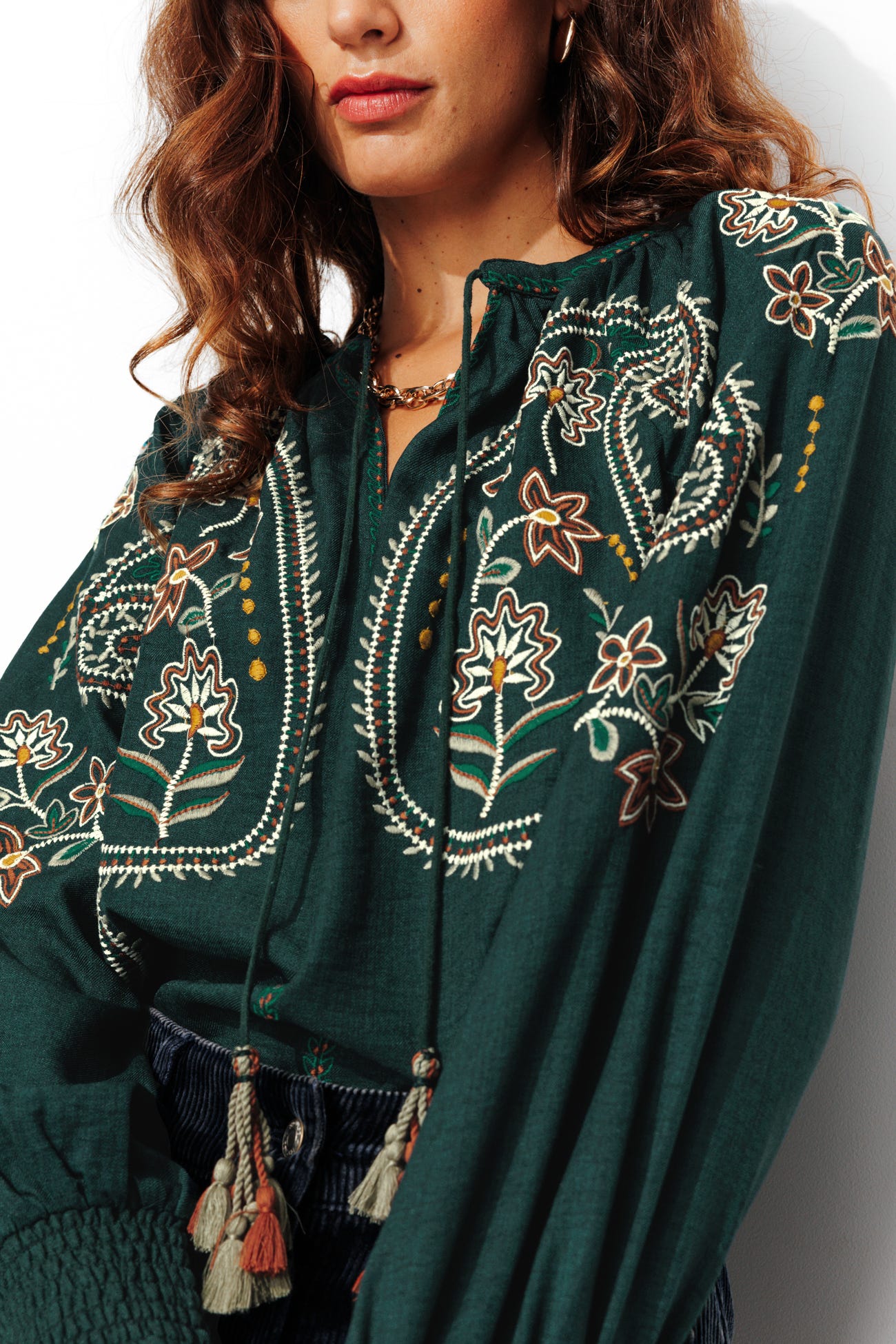 Blouse brodée Femme