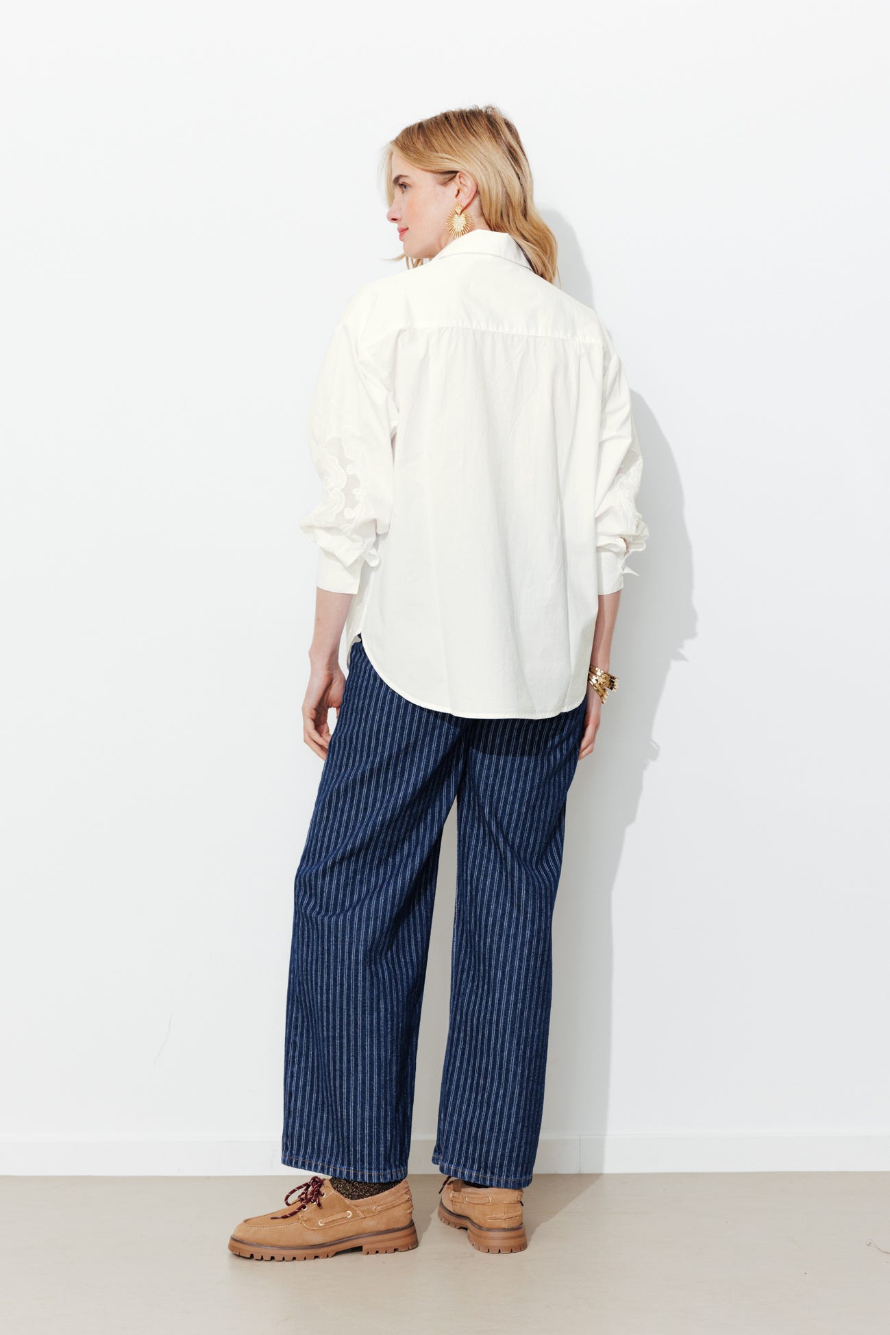 Oversized embroidered shirt