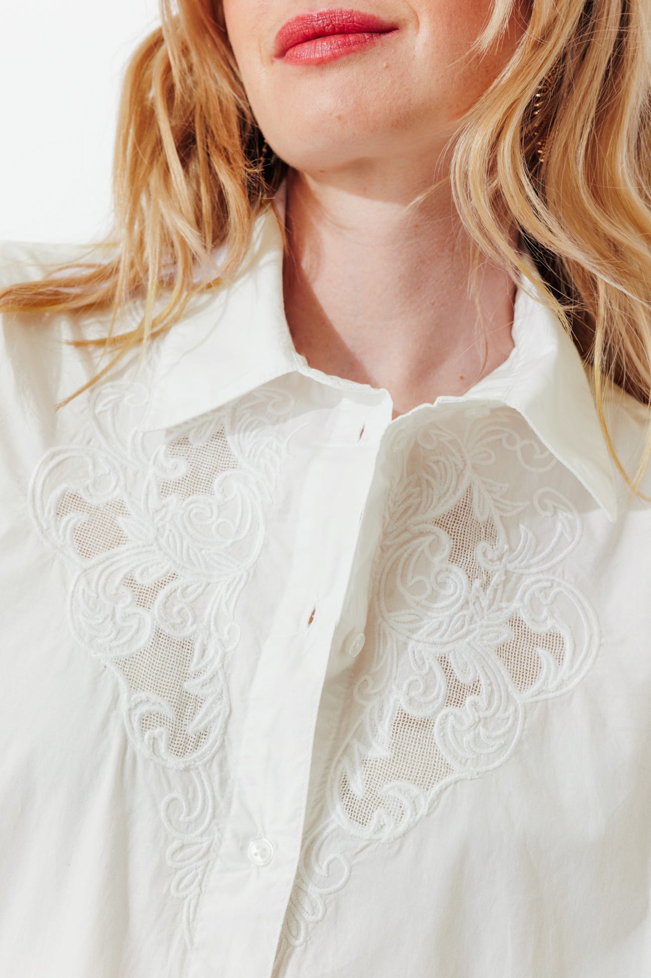 Oversized embroidered shirt
