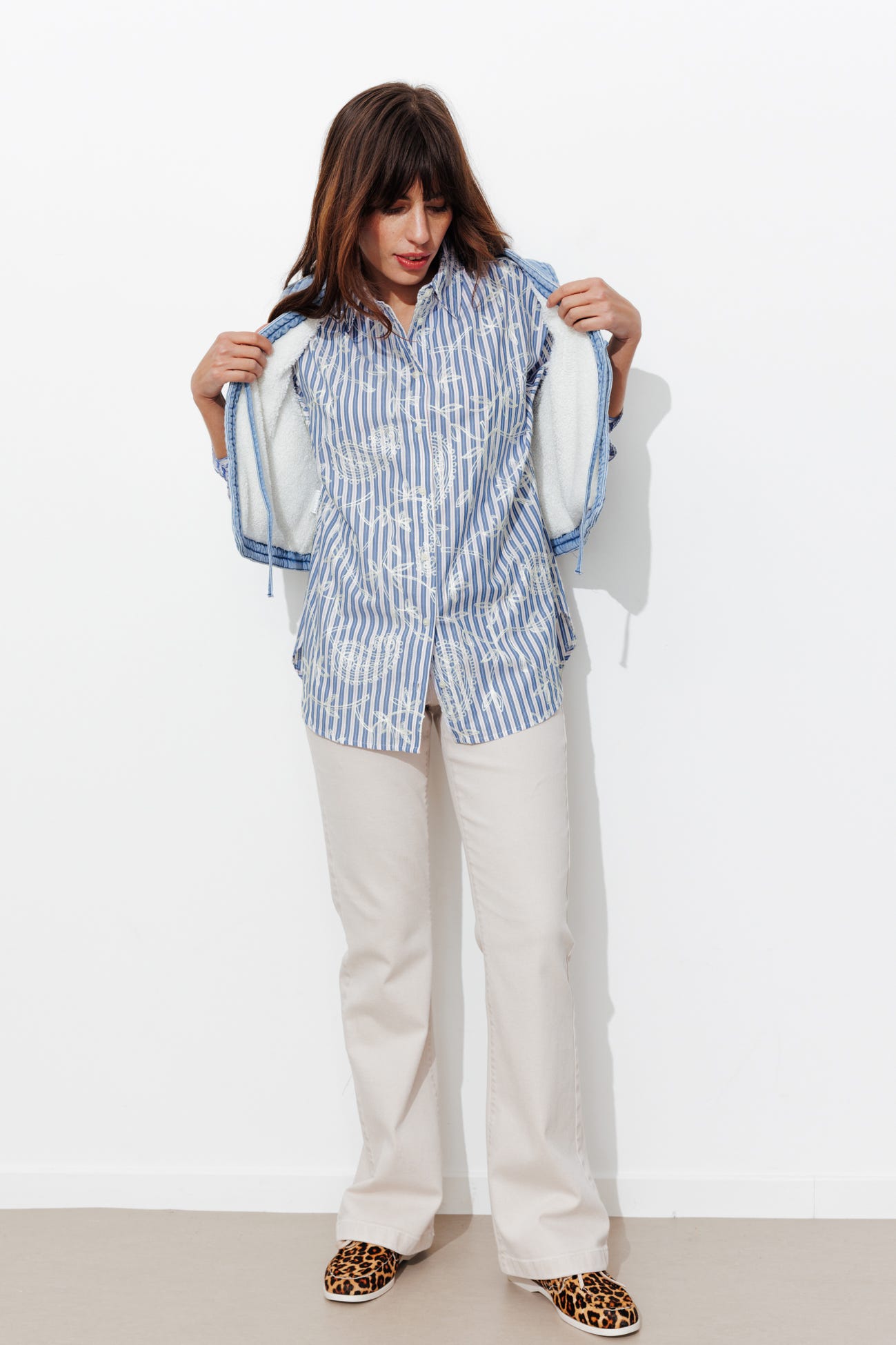 Besticktes Oversize-Hemd