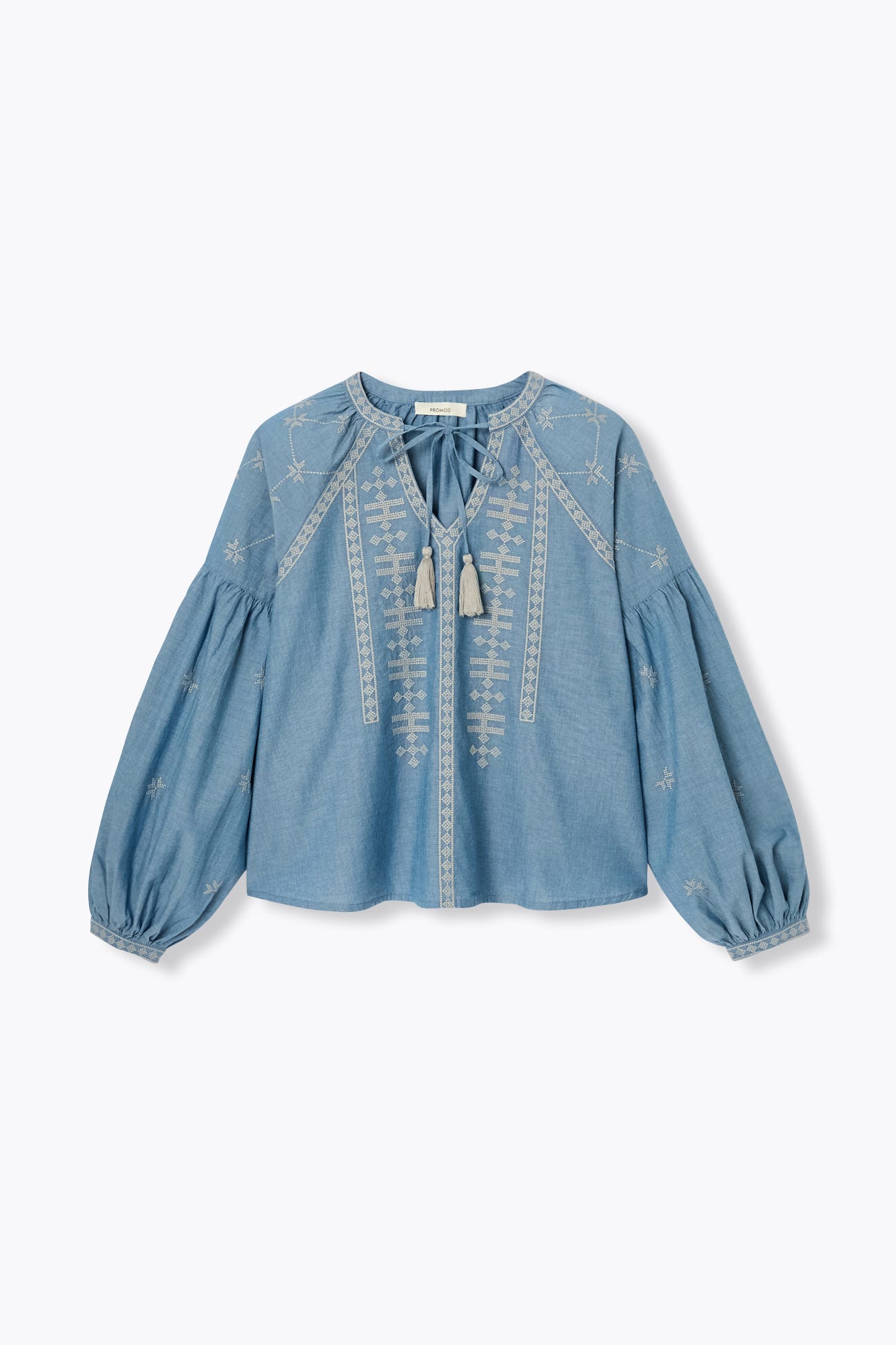 Cross-stitch embroidery blouse