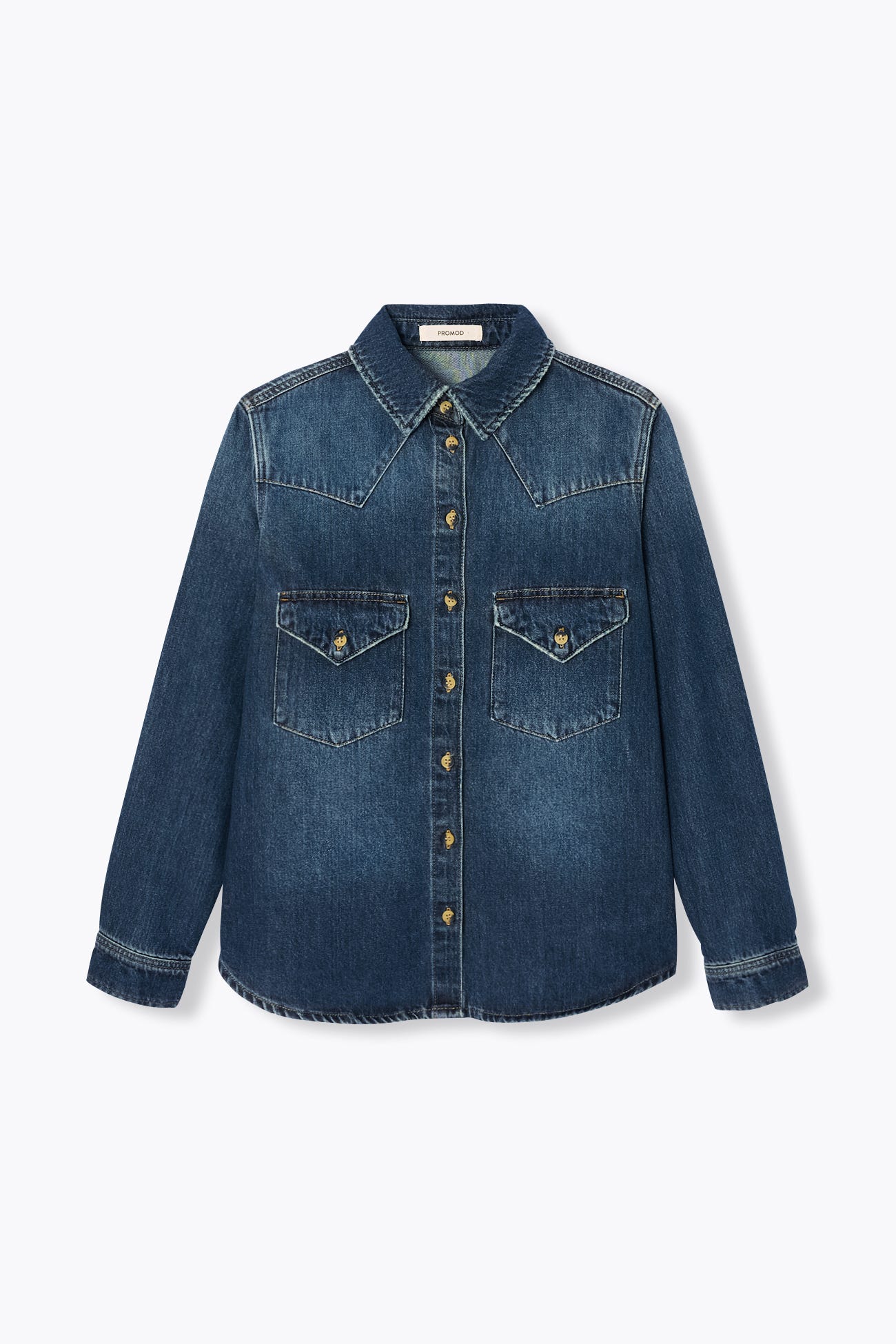 Chemise western en jean Femme