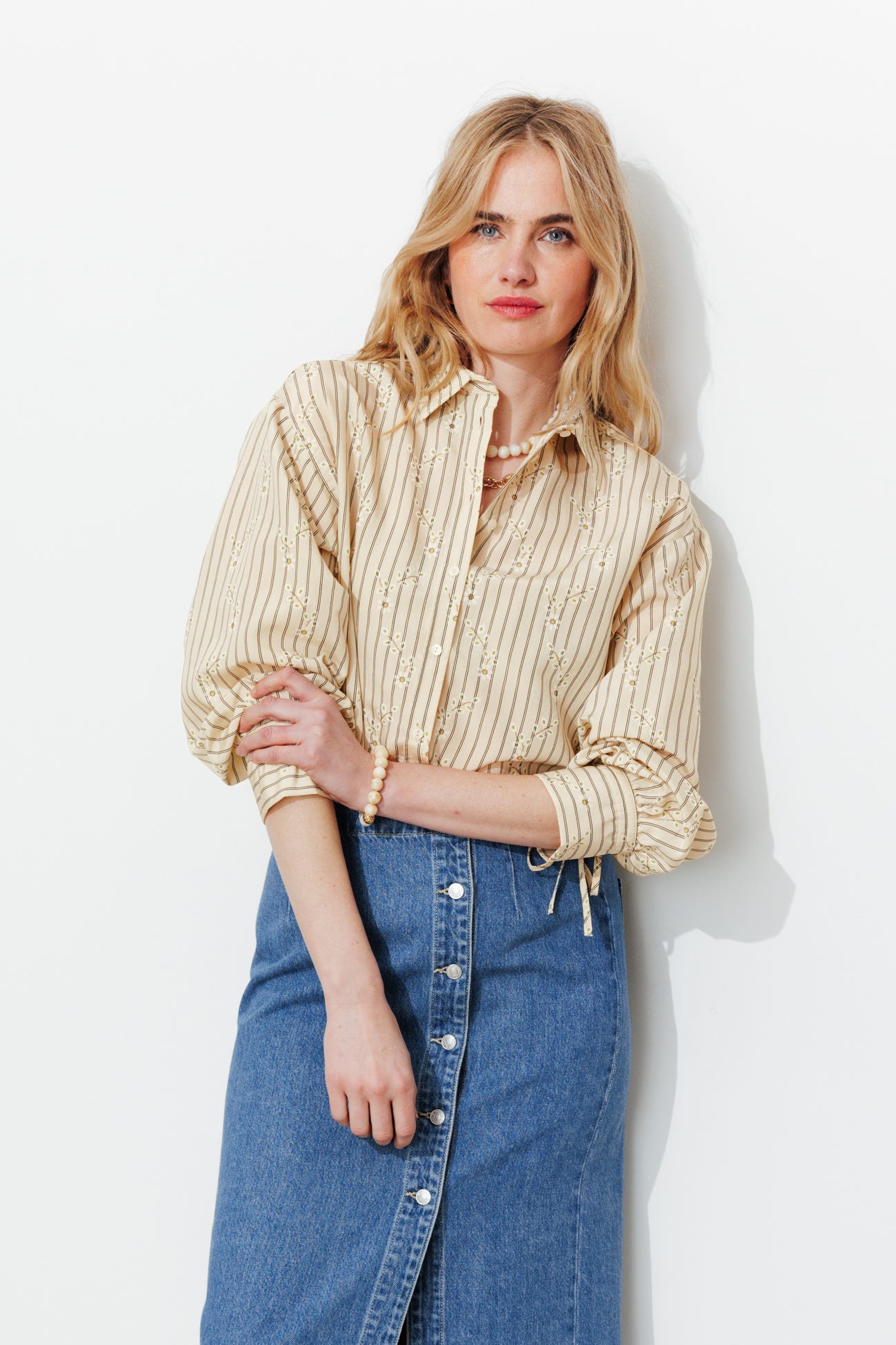 Camisa de rayas florida