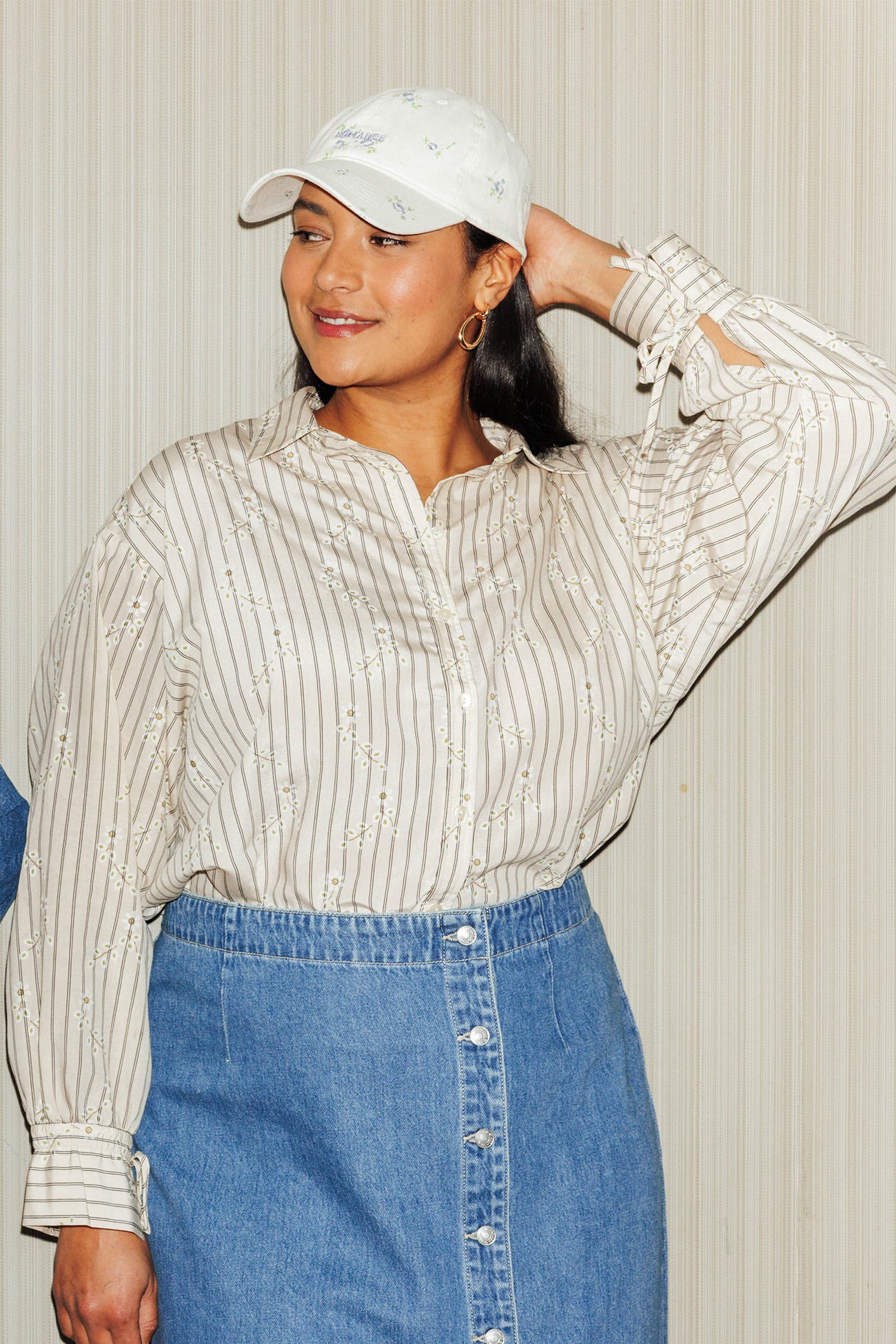 Striped floral shirt