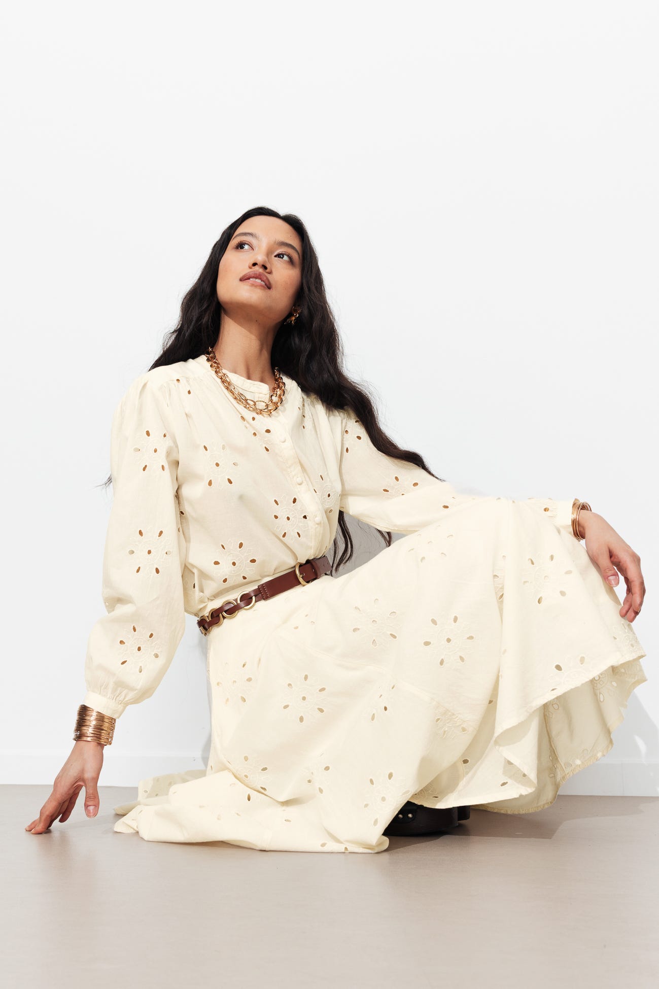 Chemise en broderie anglaise