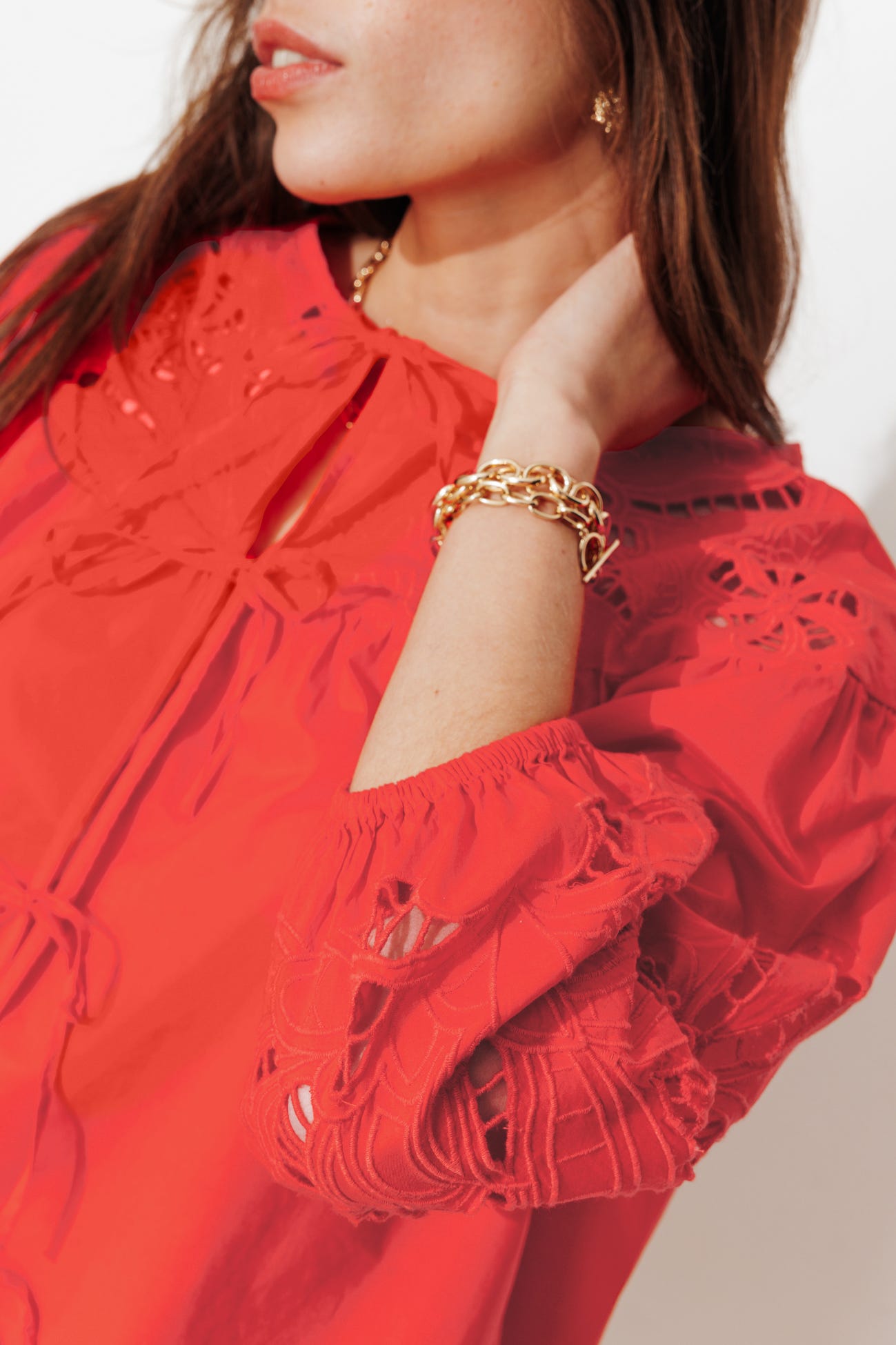 Chemise détail guipure Femme