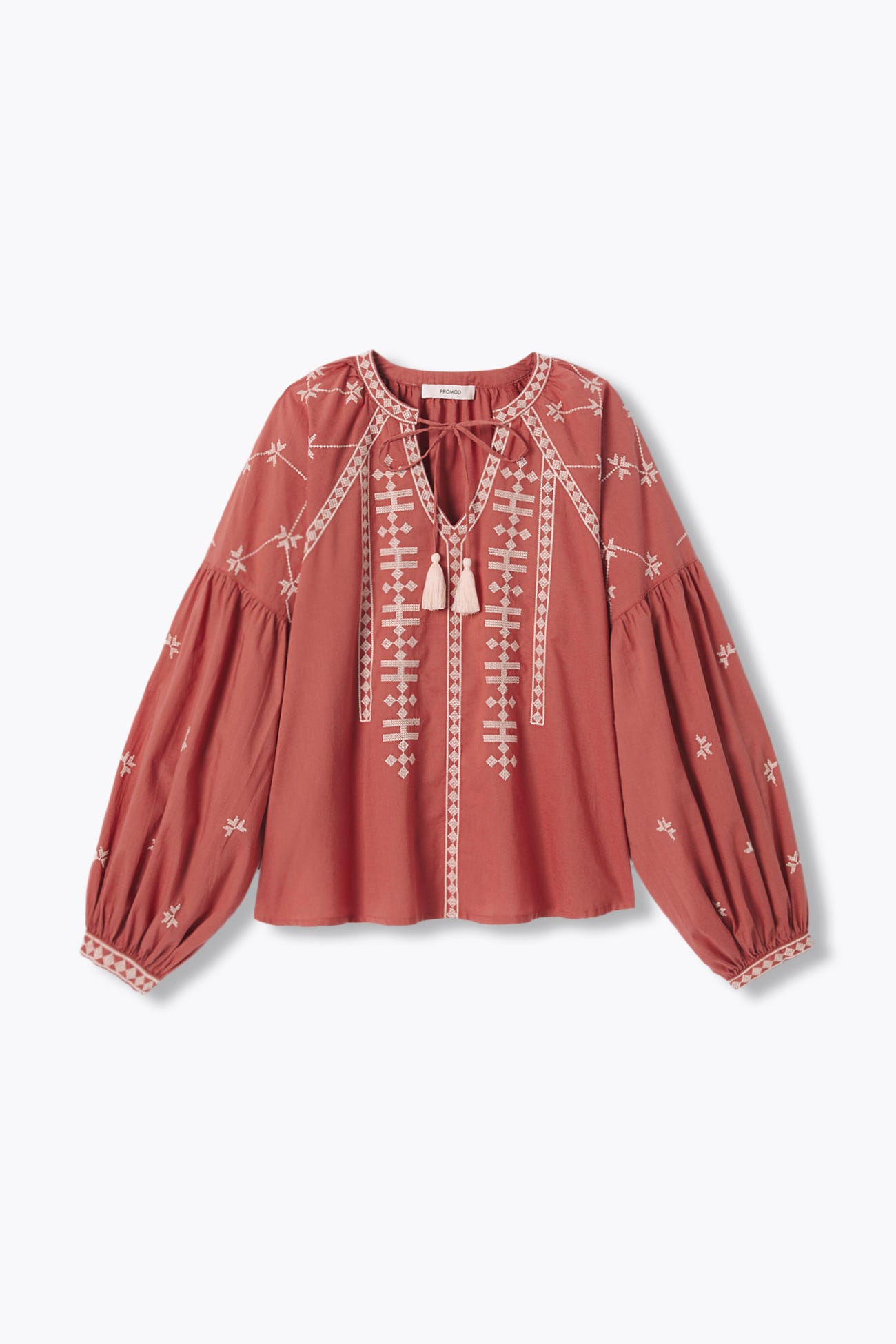 Blouse brodée point de croix