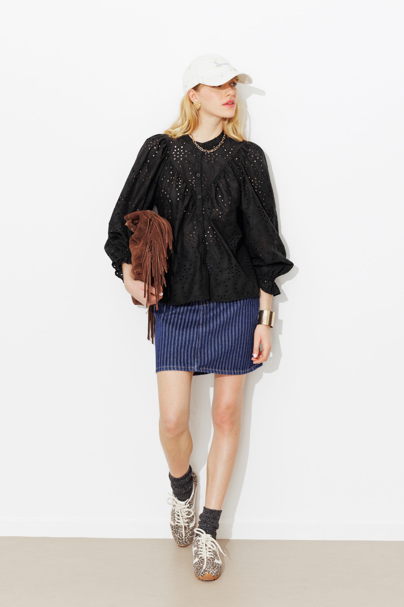 Chemise en broderie anglaise