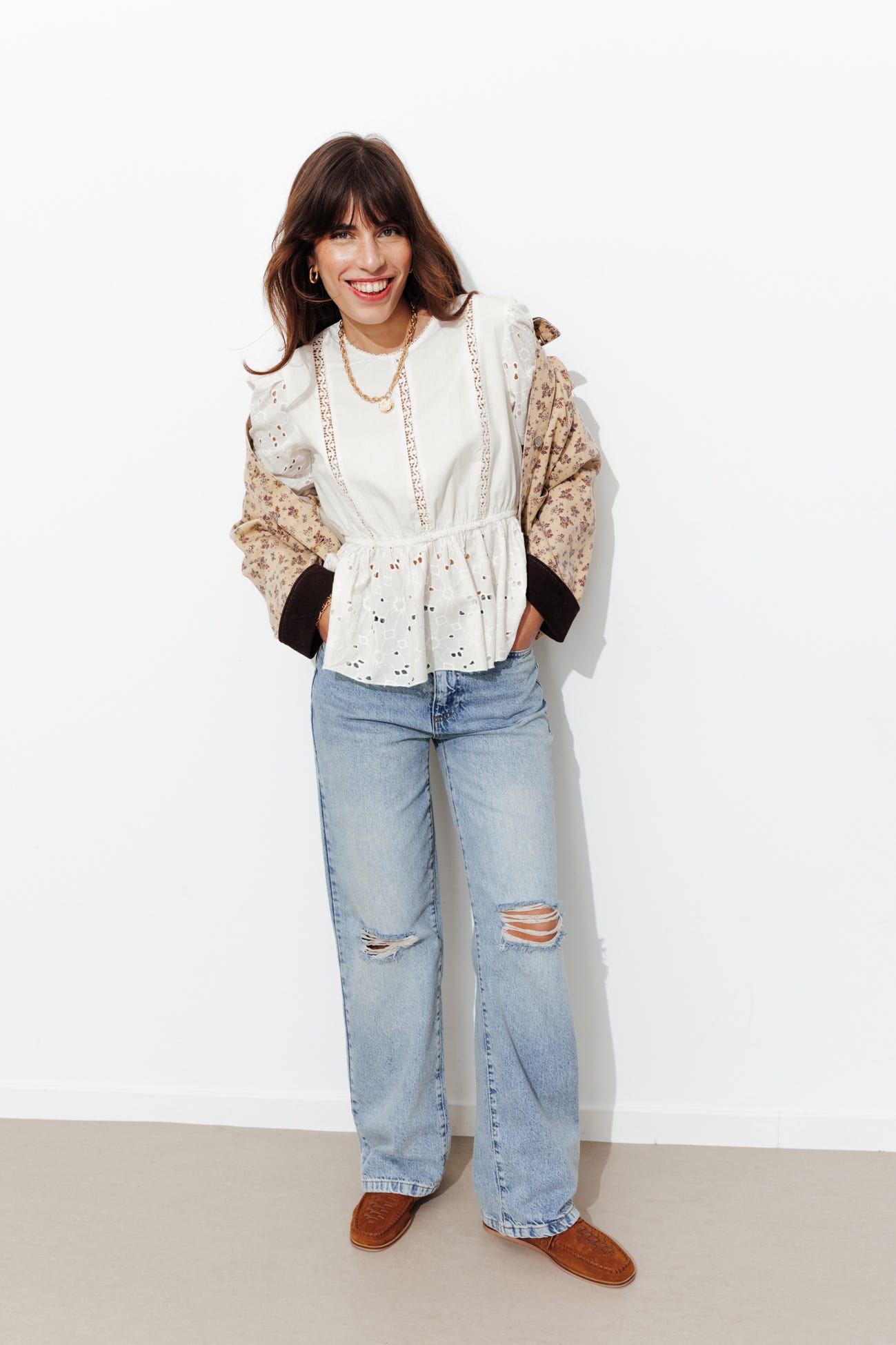 Blusa de bordado inglés