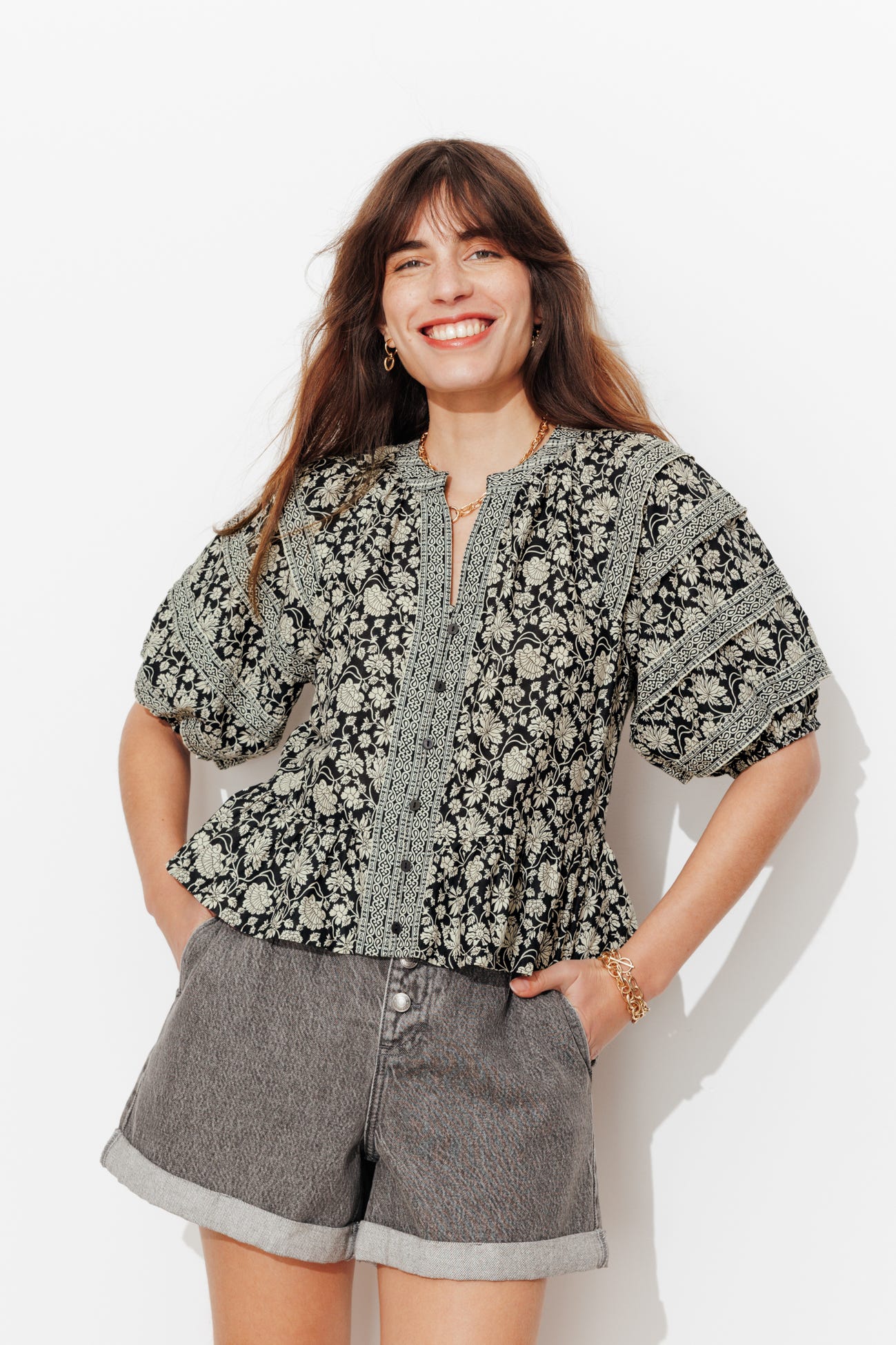 Chemise à manches ballon Femme