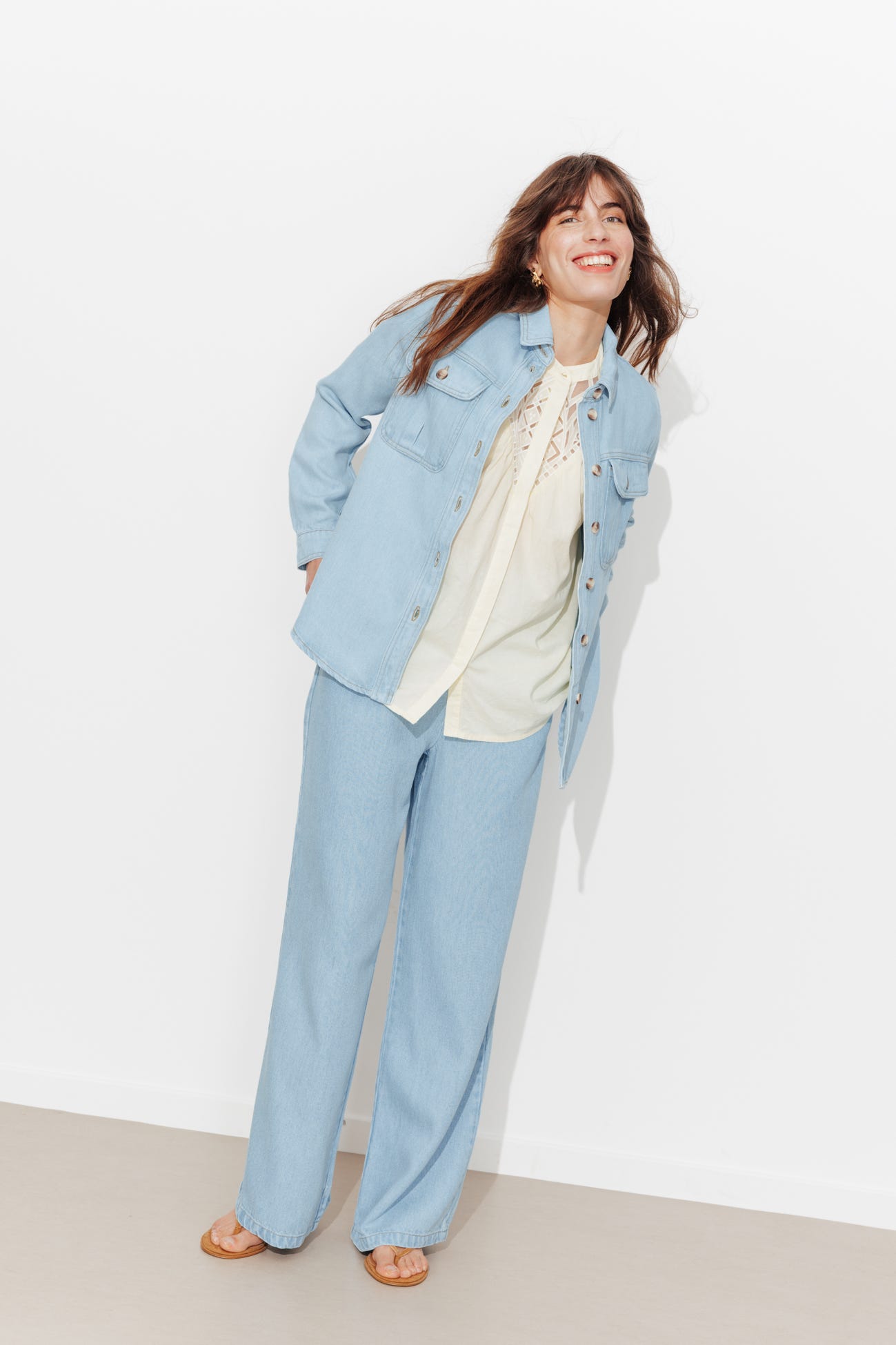 Hemdjacke aus Lyocell