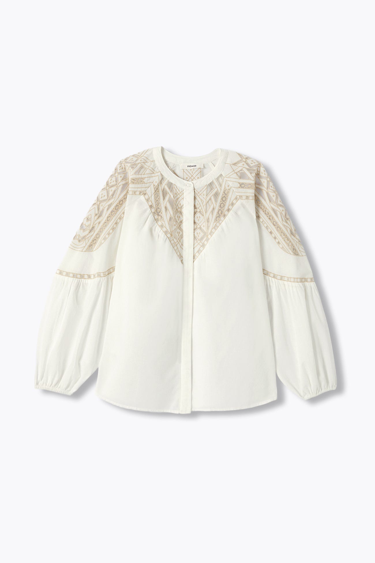 Blouse brodée en coton Femme