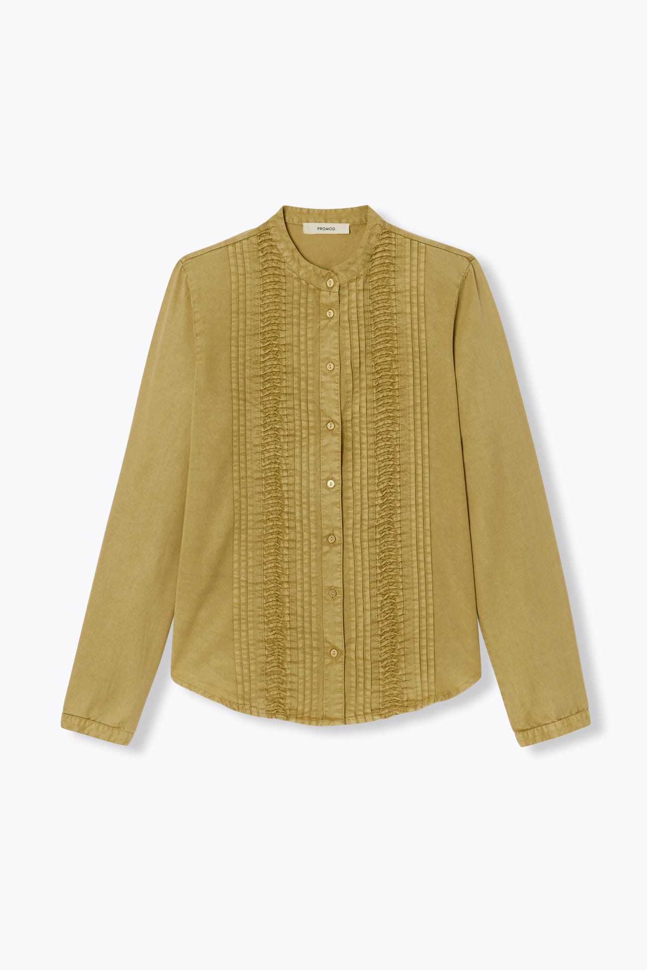 Camisa plisada de lyocell