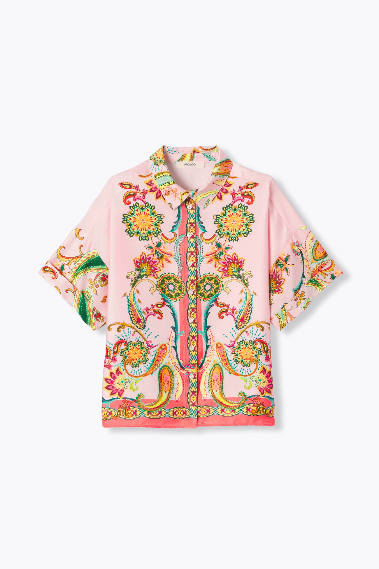 Camisa estampada de satén