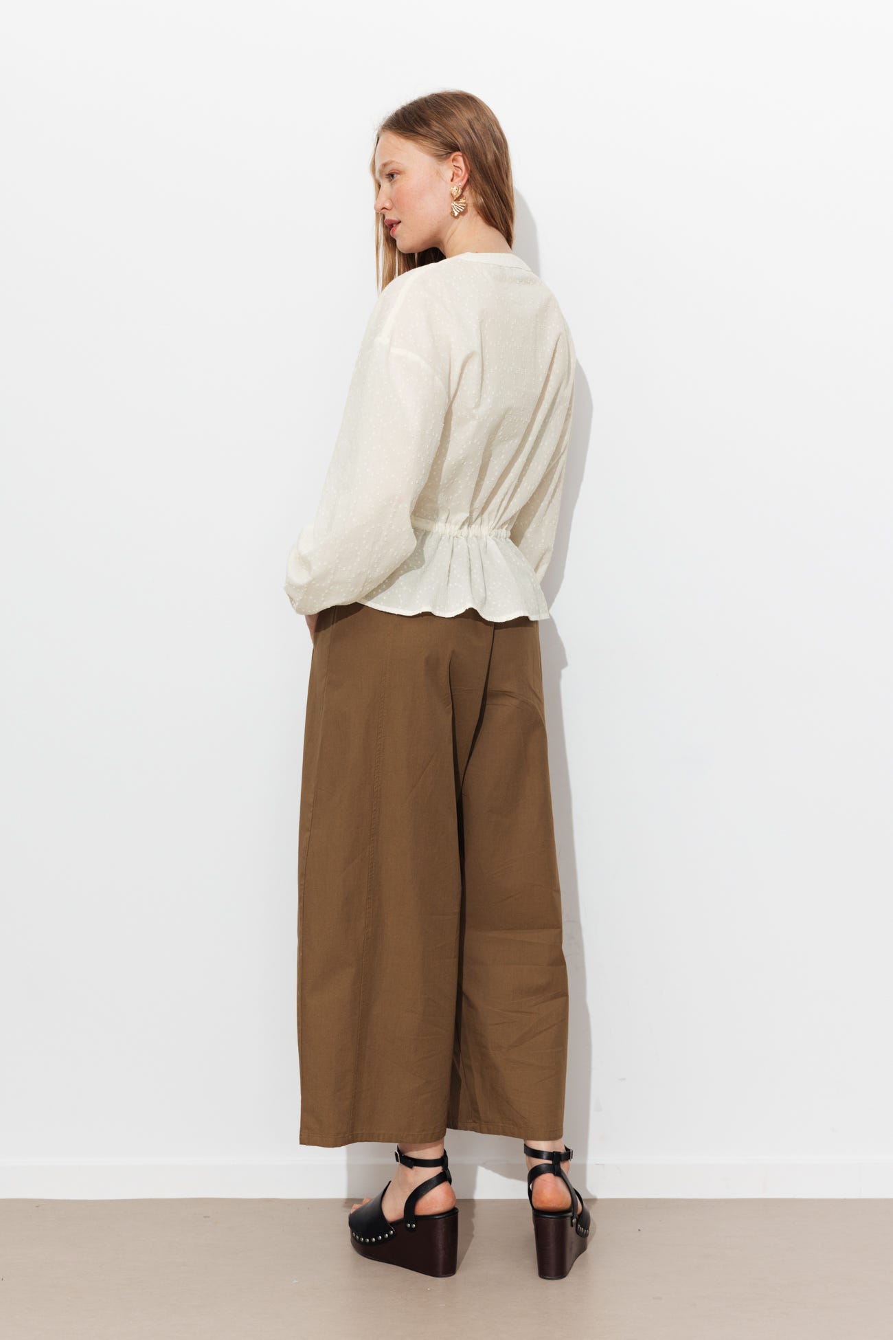 Chemise plumetis en cotonnade