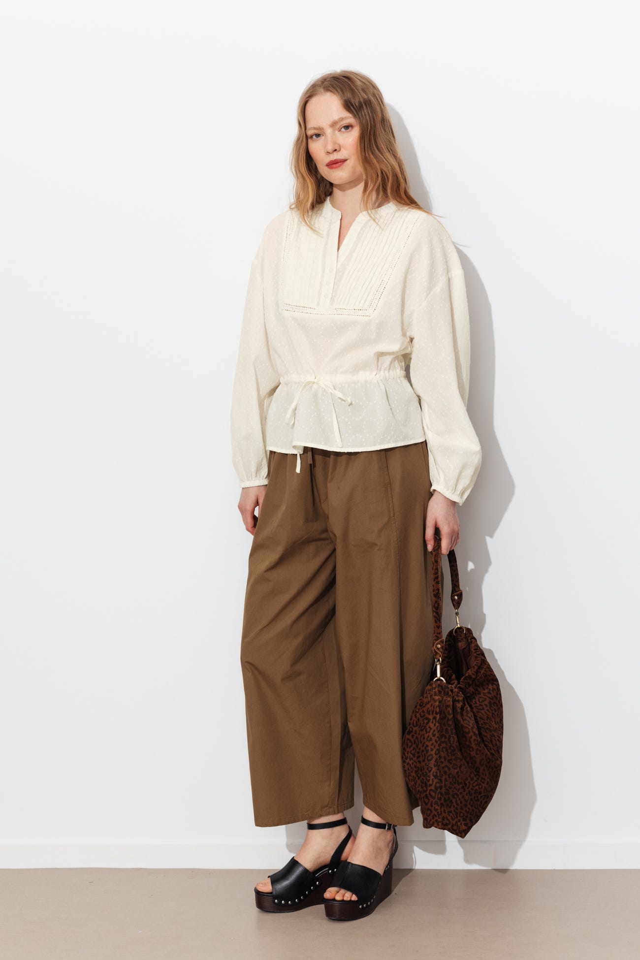 Chemise plumetis en cotonnade