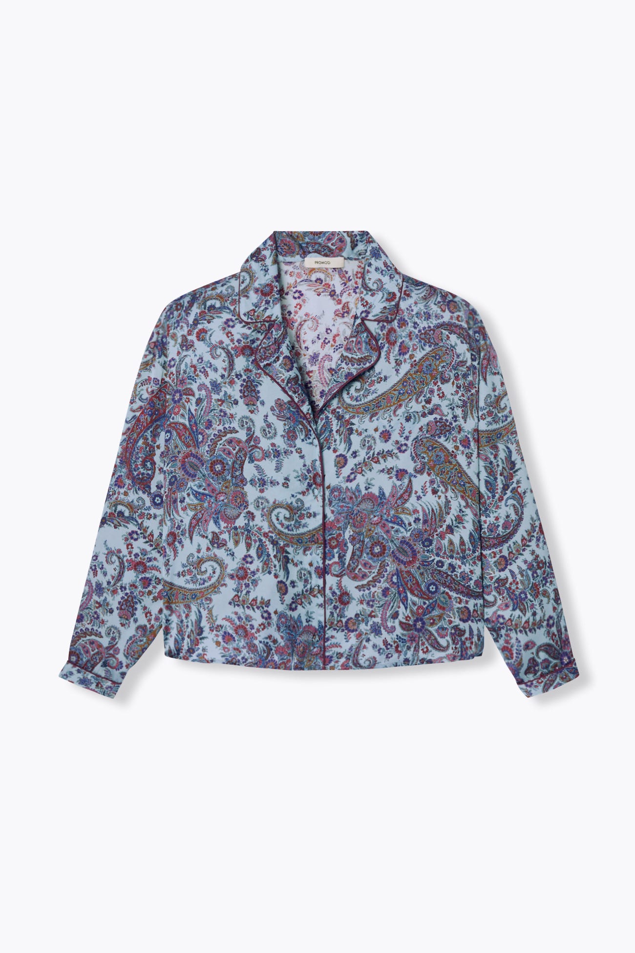 Chemise en satin imprimée