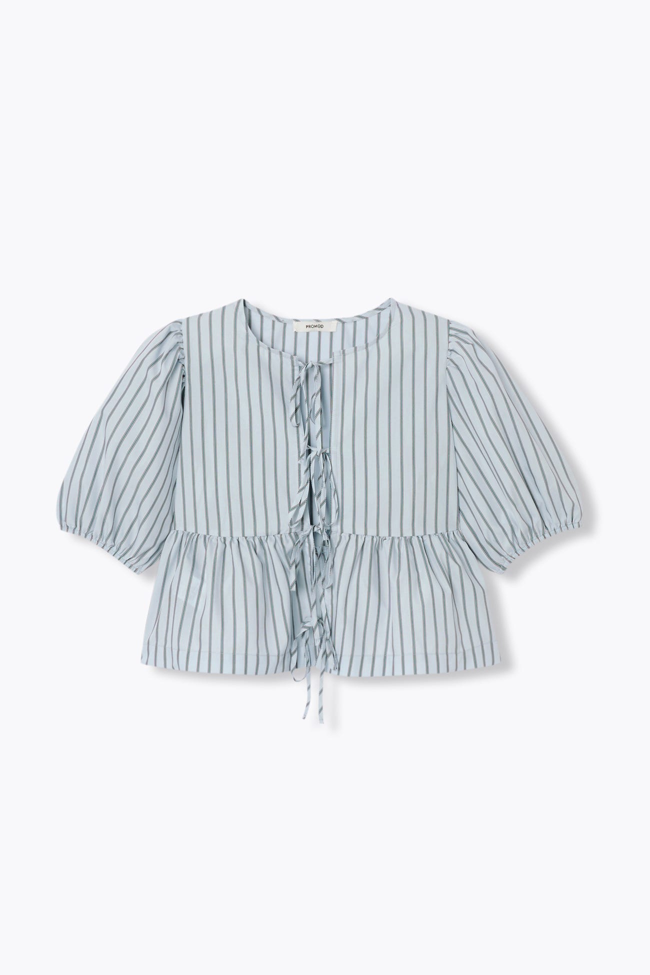 Blouse rayée à nouettes Femme
