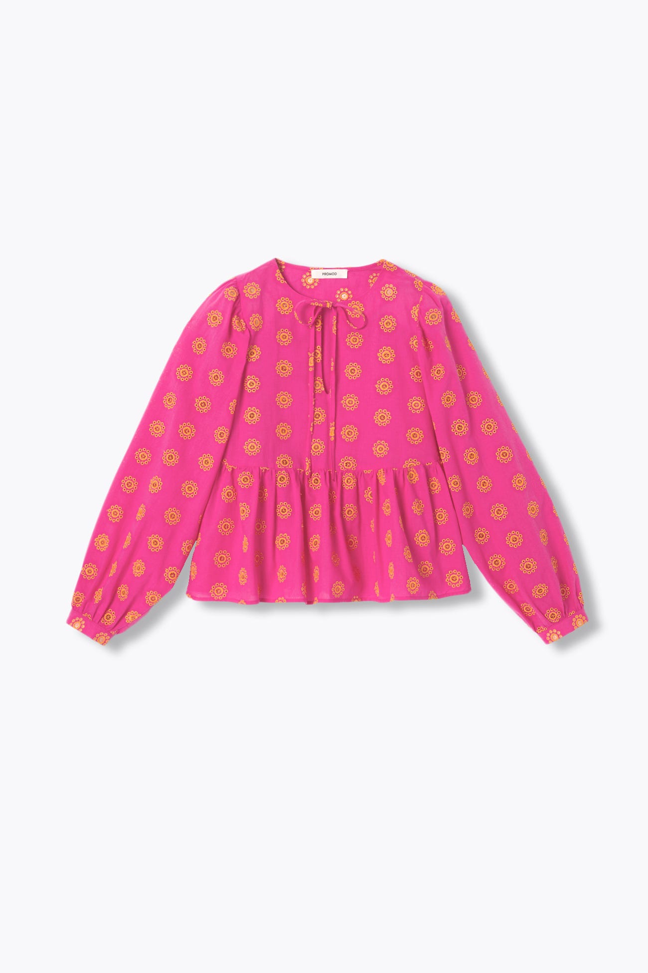 Blouse brodée ajourée Femme