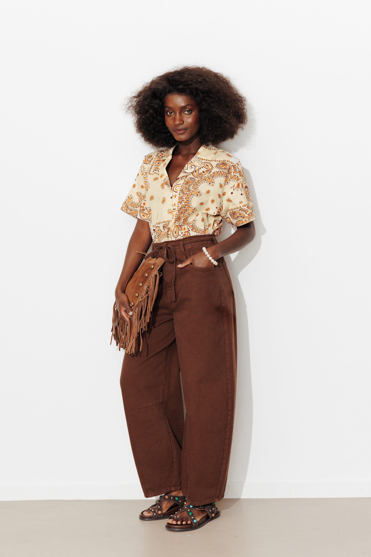 Chemise imprimée bandana Femme