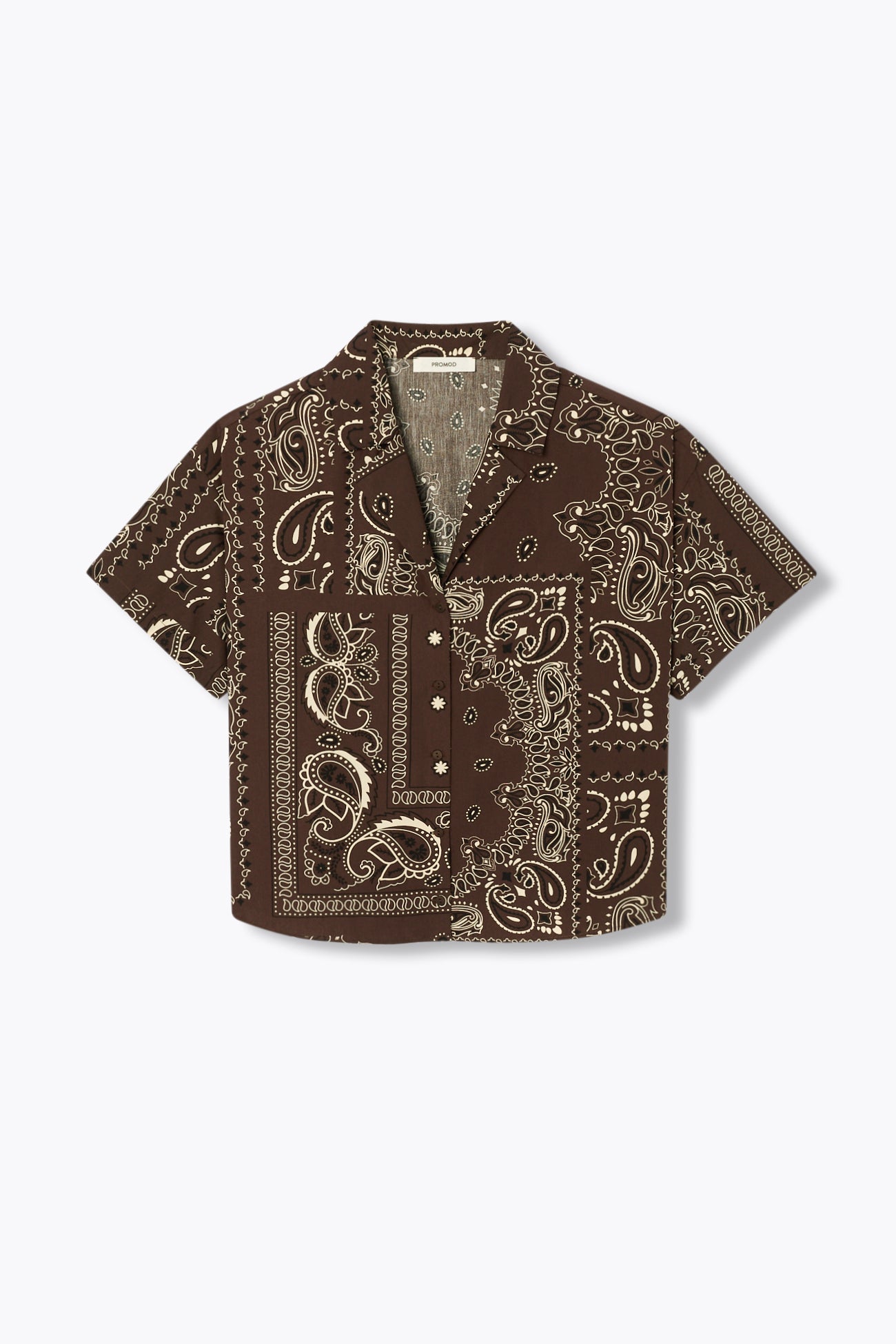 Bandana patterned shirt - Chestnut brown print