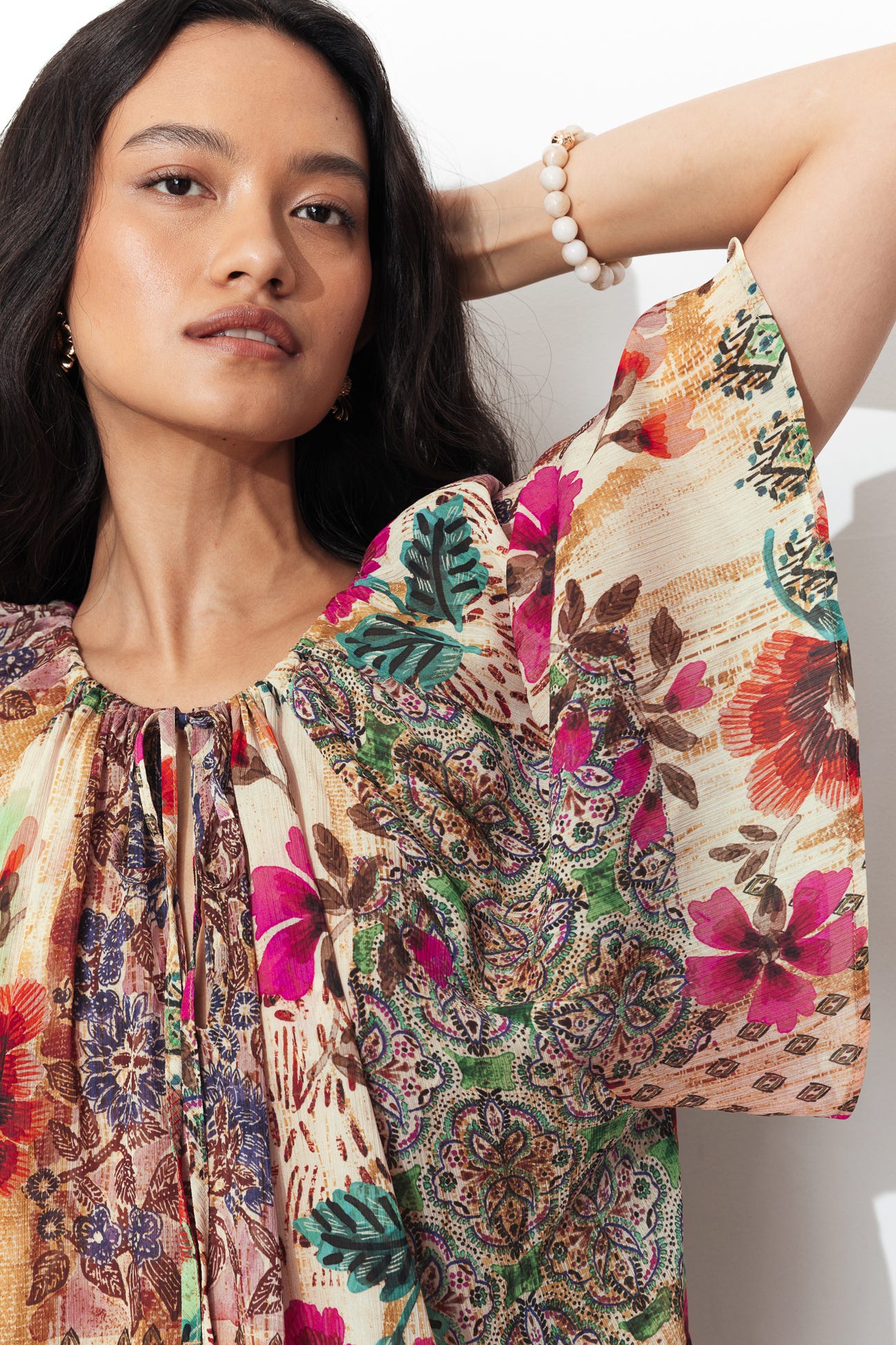 Blouse en mousseline imprimée