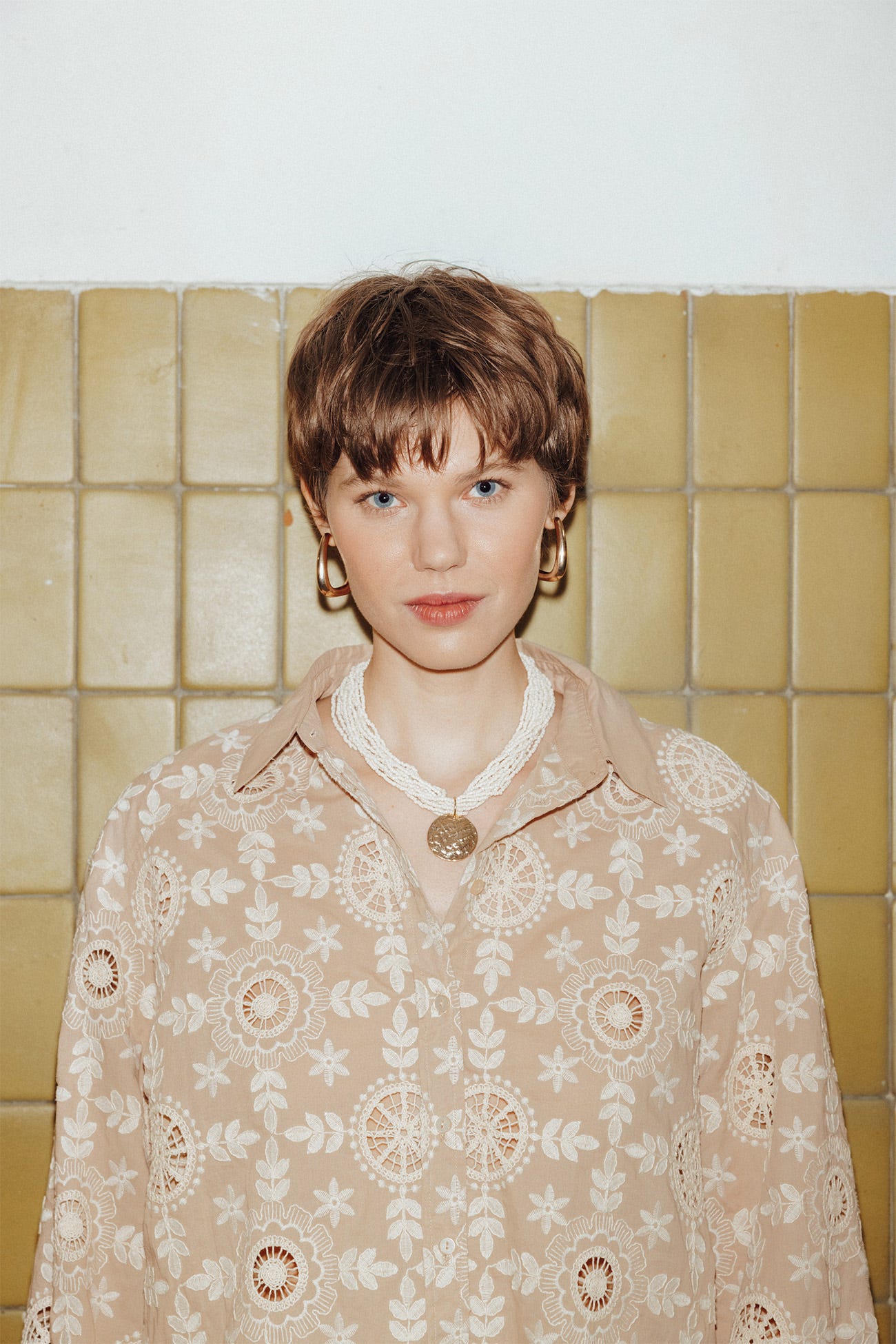 Chemise brodée Femme