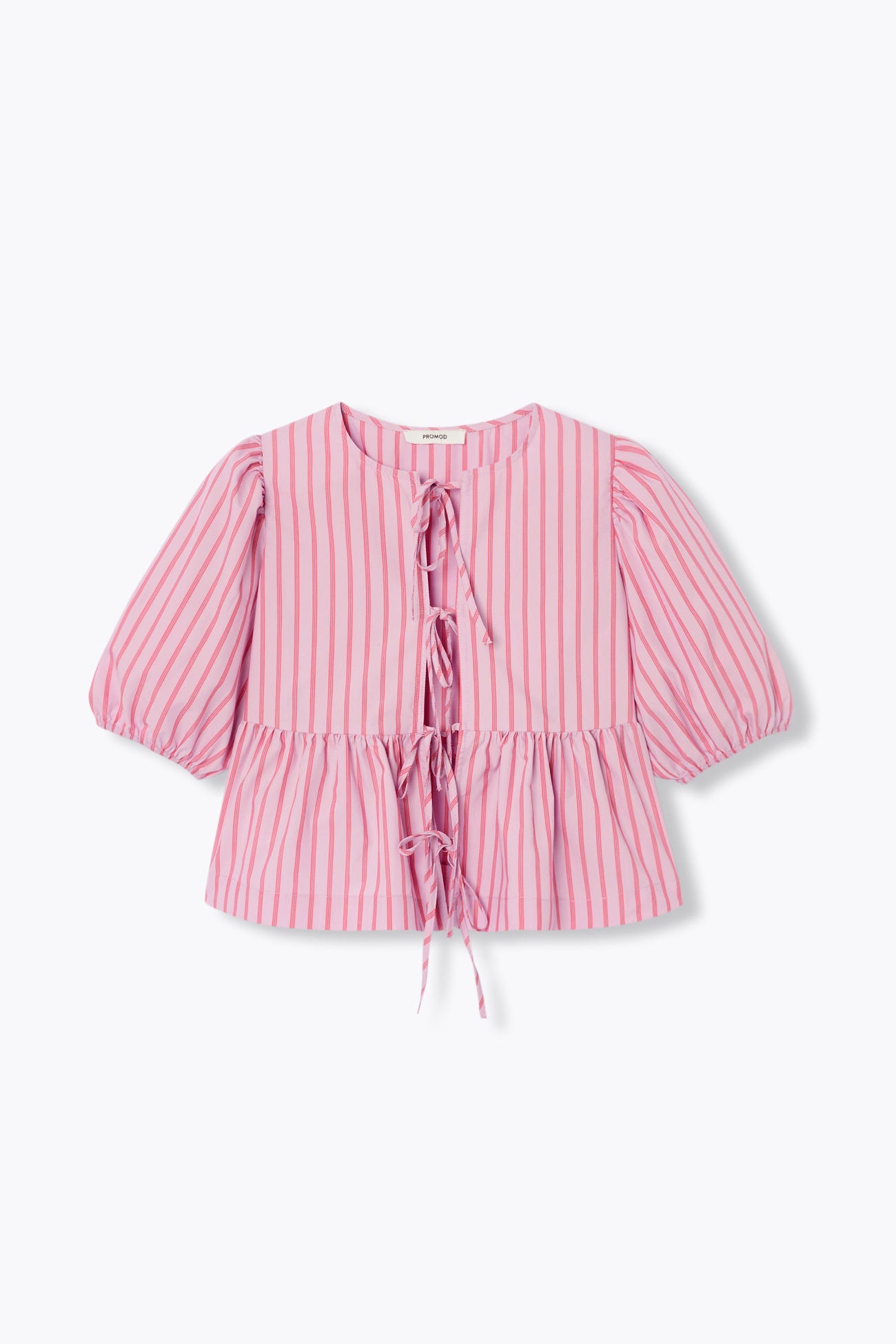 Blouse rayée à nouettes Femme