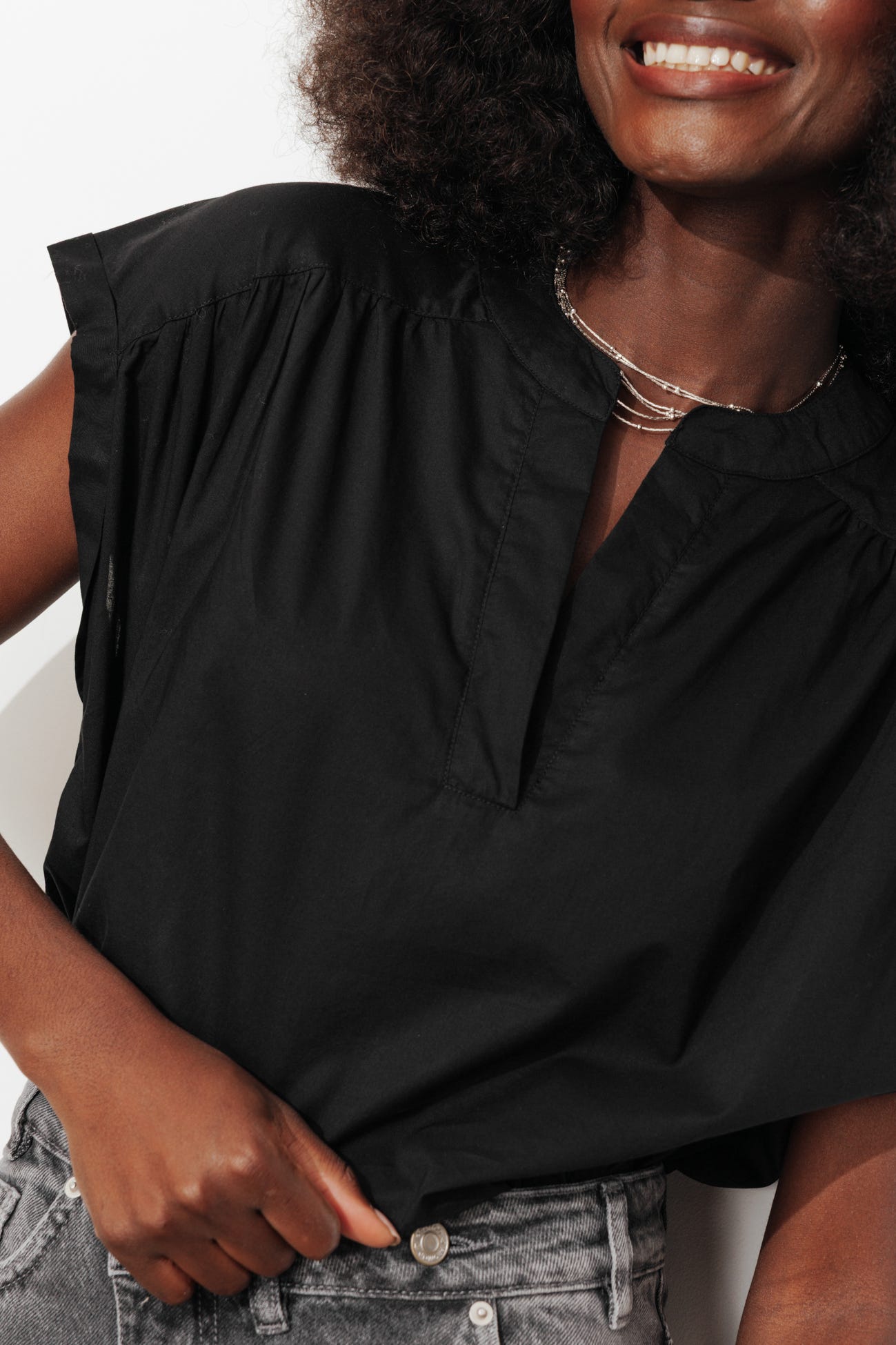 Blouse en cotonnade Femme