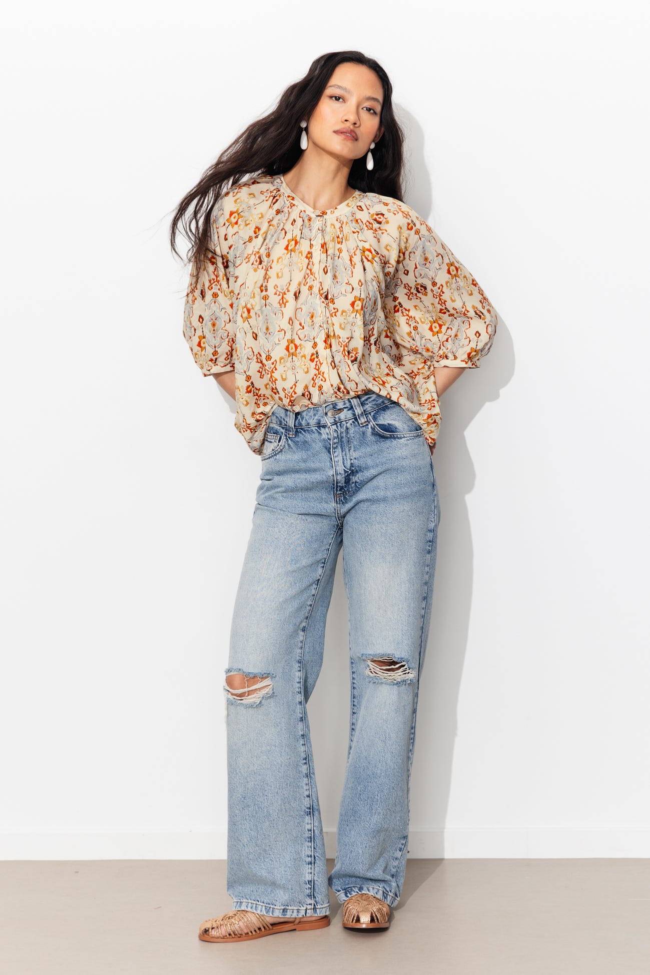 Chemise oversize imprimée